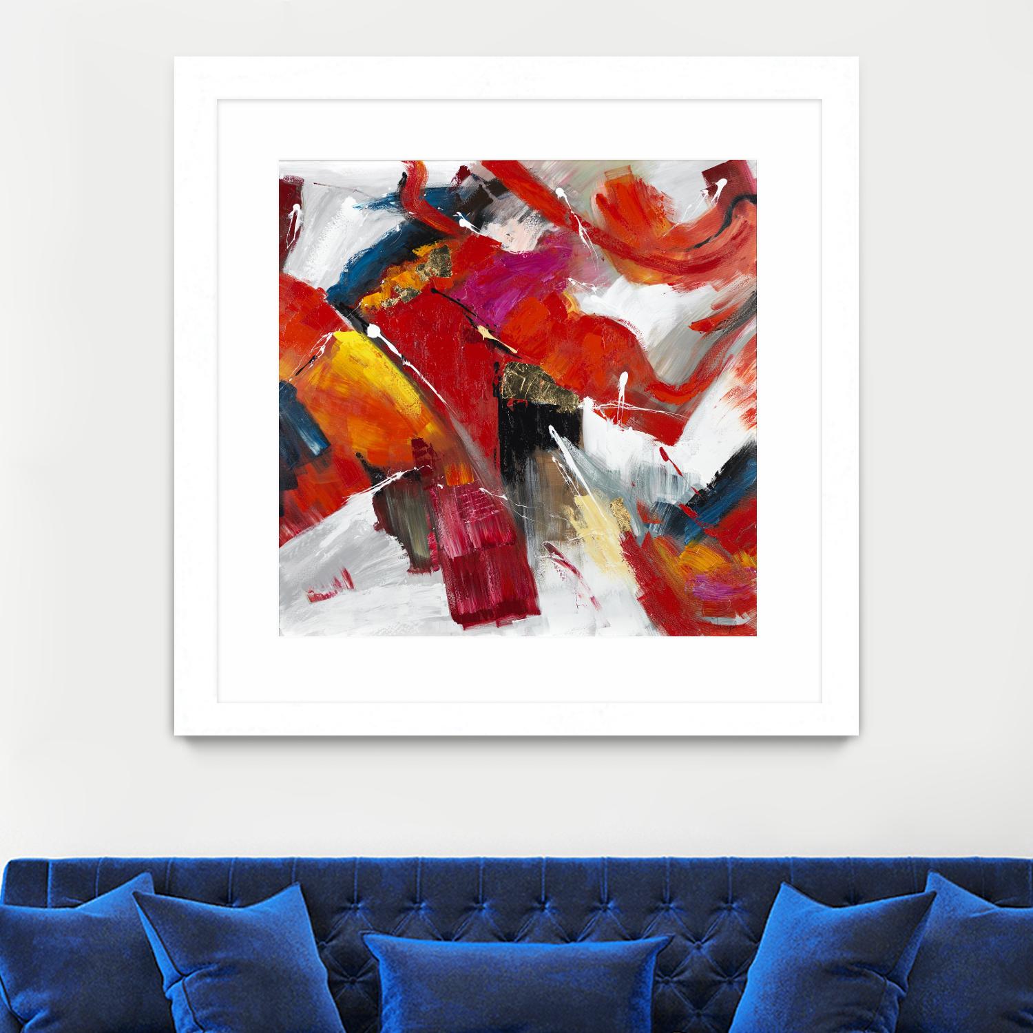 Stop to stare by Daleno Art on GIANT ART - red abstract abstrait 