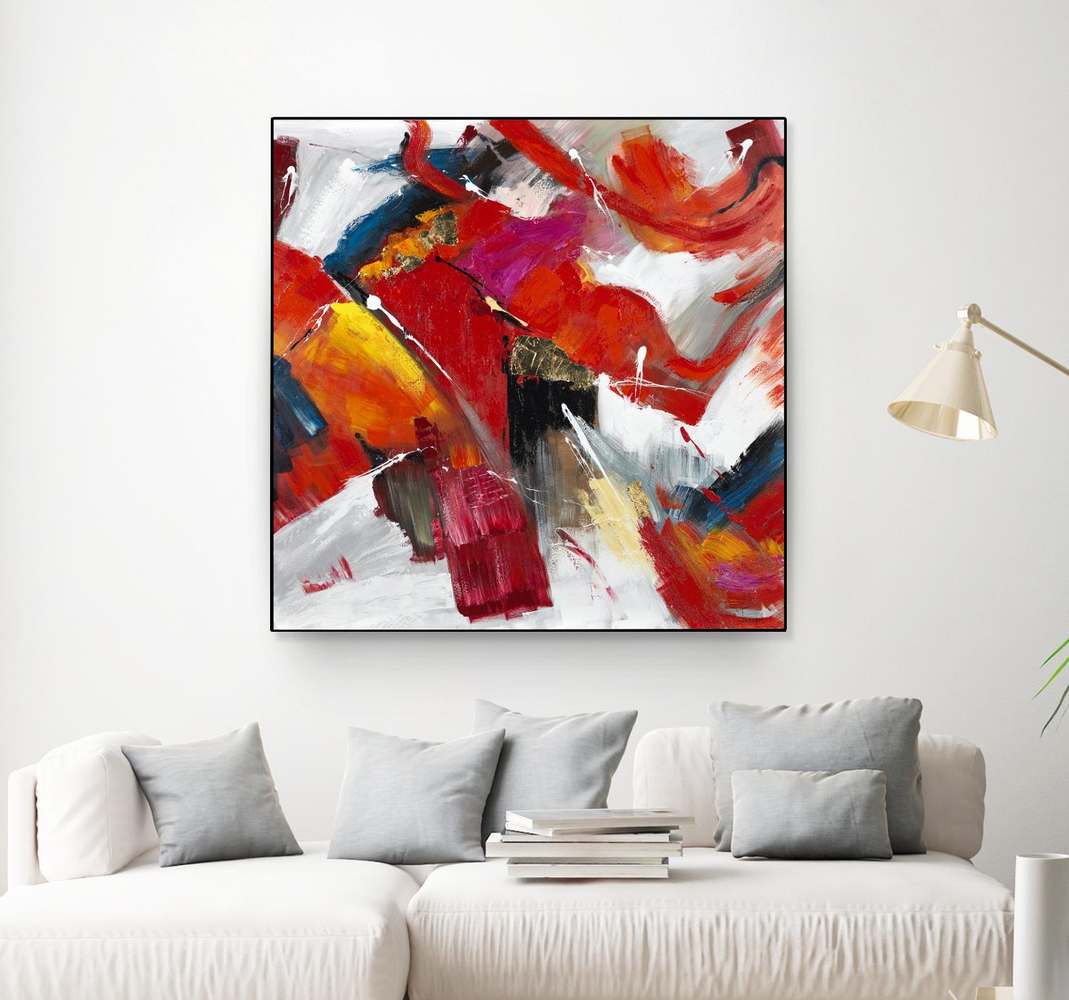 Stop to stare by Daleno Art on GIANT ART - red abstract abstrait 