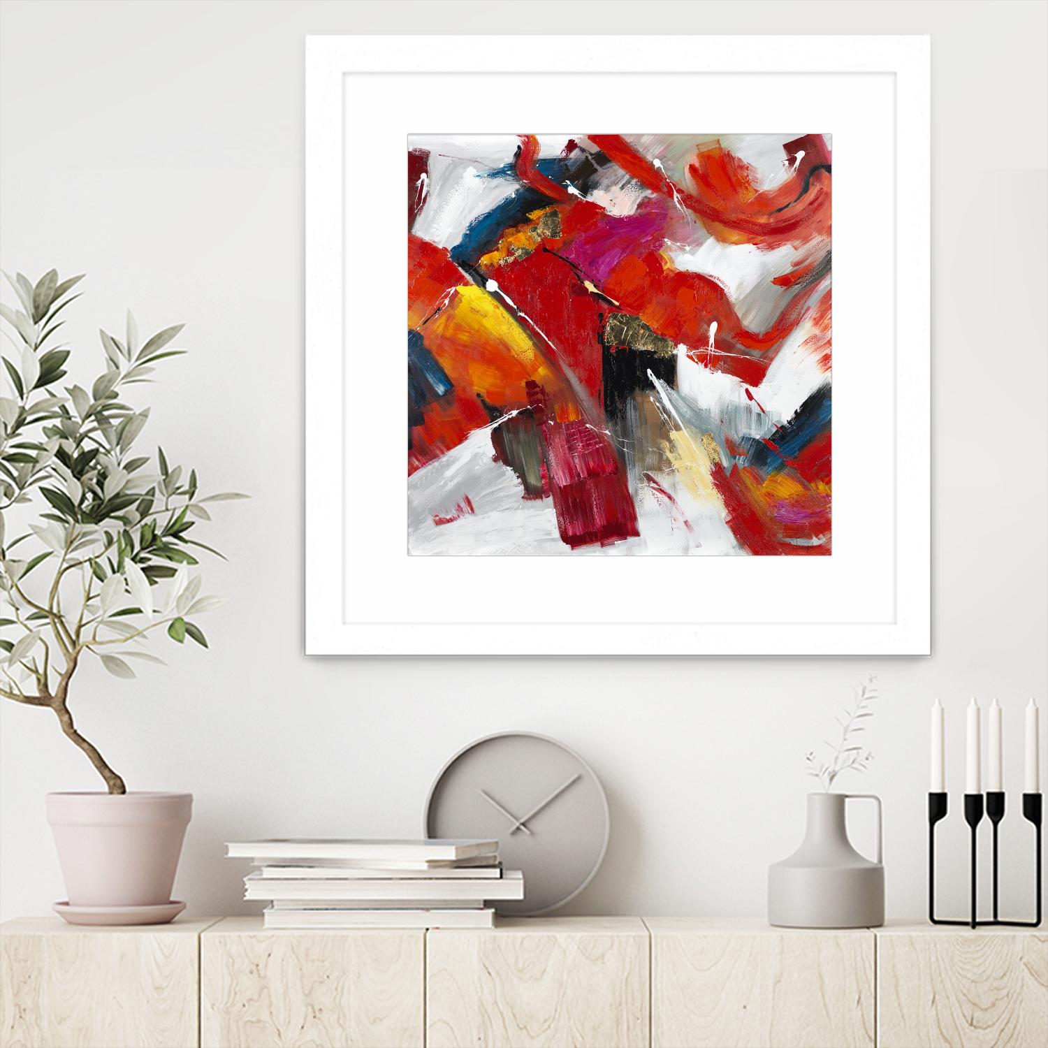 Stop to stare by Daleno Art on GIANT ART - red abstract abstrait 
