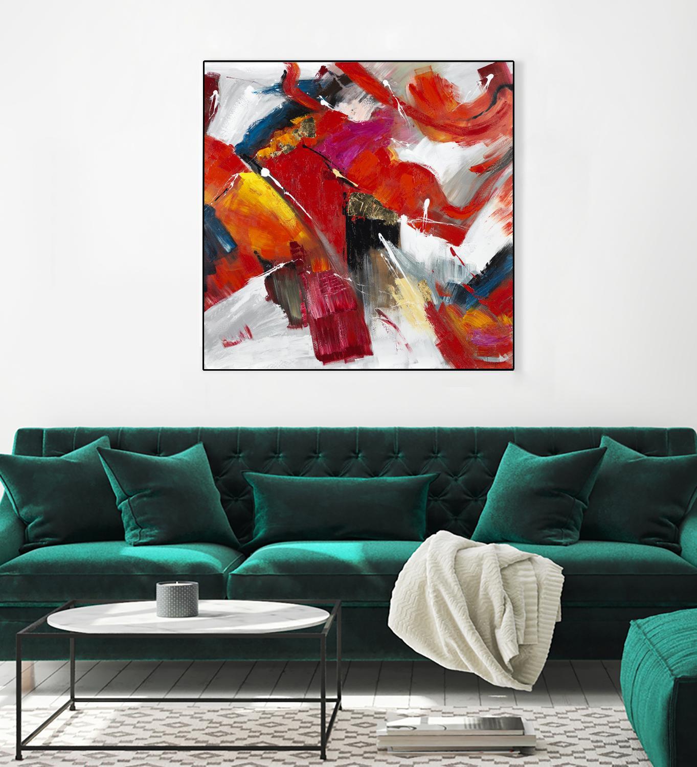 Stop to stare by Daleno Art on GIANT ART - red abstract abstrait 