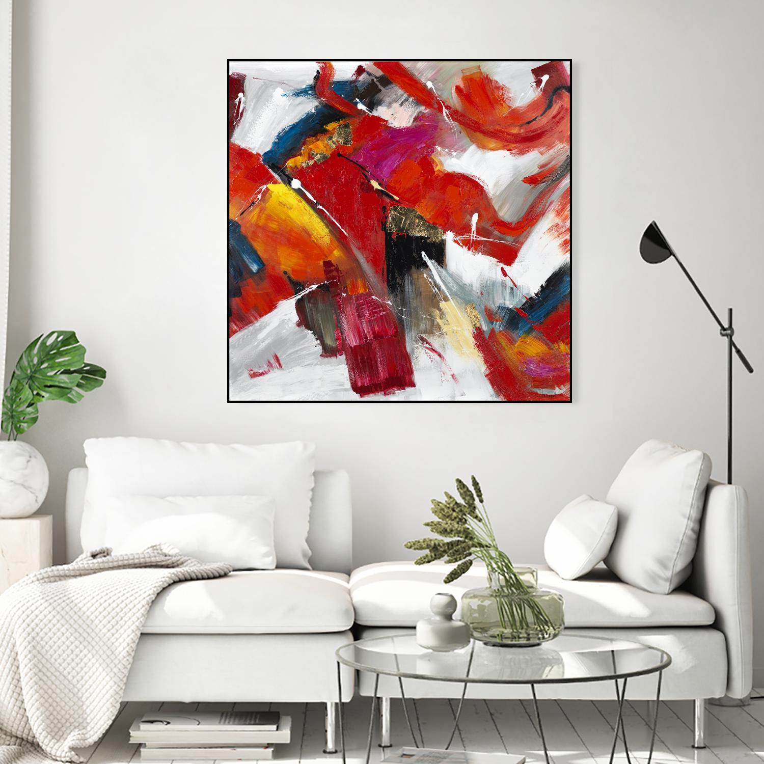 Stop to stare by Daleno Art on GIANT ART - red abstract abstrait 
