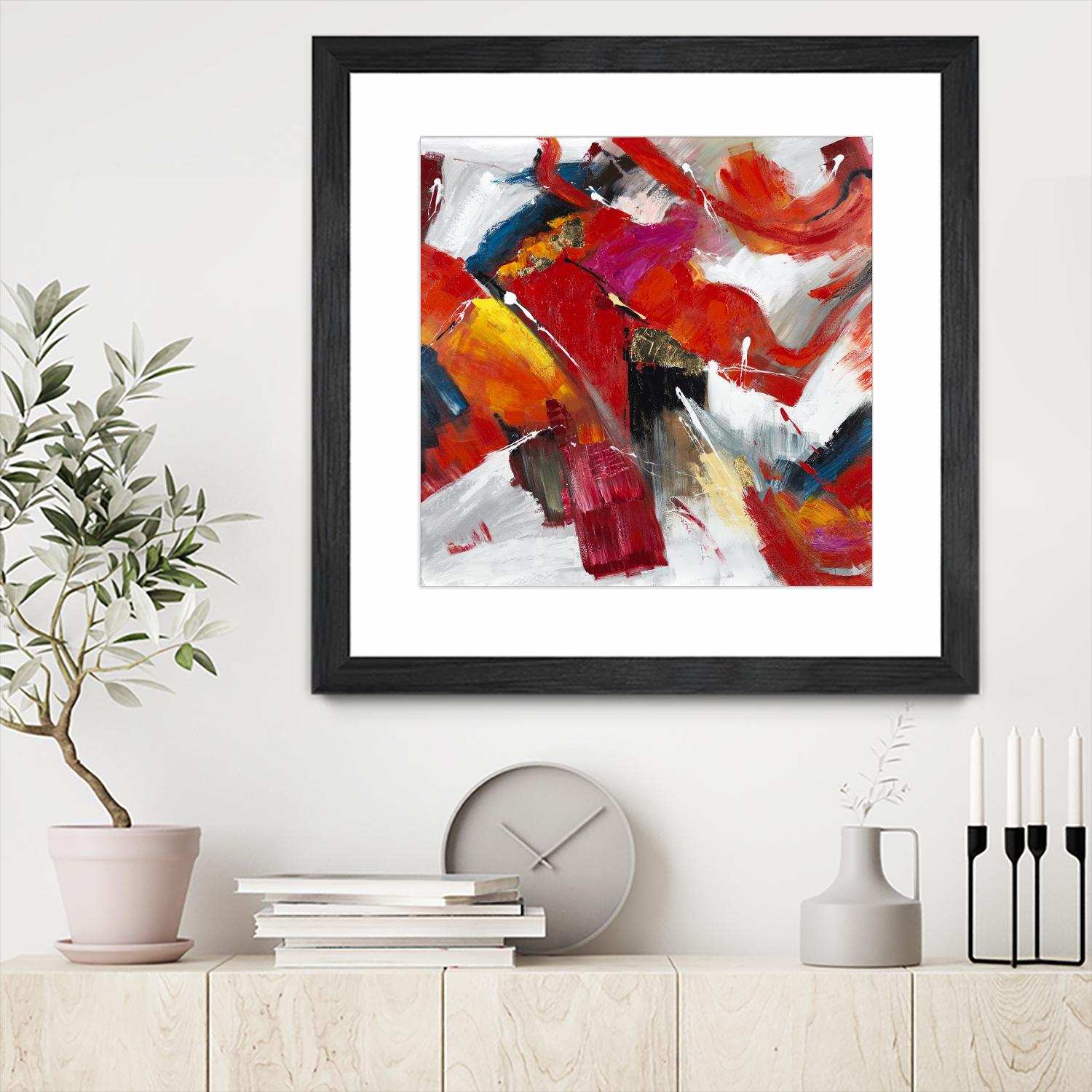 Stop to stare by Daleno Art on GIANT ART - red abstract abstrait 