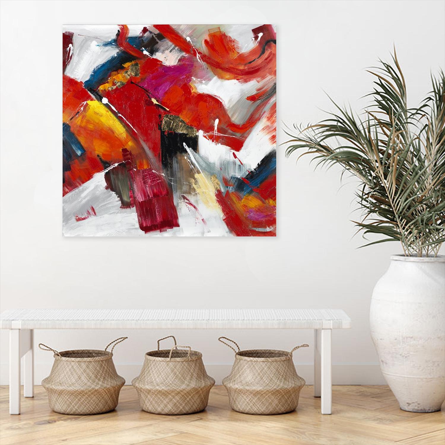 Stop to stare by Daleno Art on GIANT ART - red abstract abstrait 