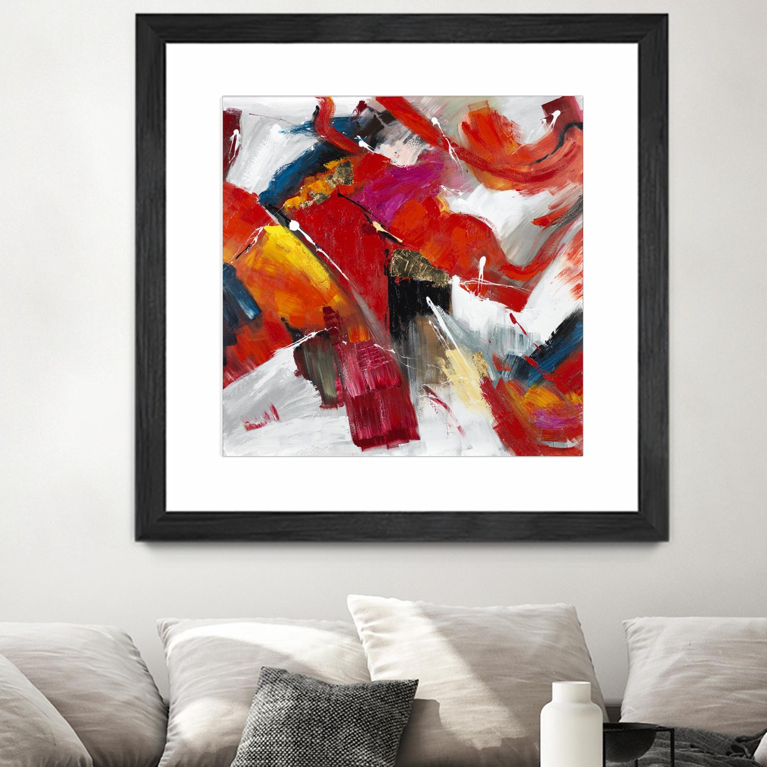 Stop to stare by Daleno Art on GIANT ART - red abstract abstrait 