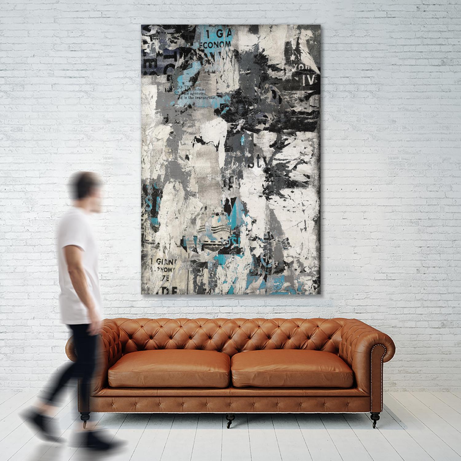 Wall Street Transactions.tif by Daleno Art on GIANT ART - blue street art abstrait 