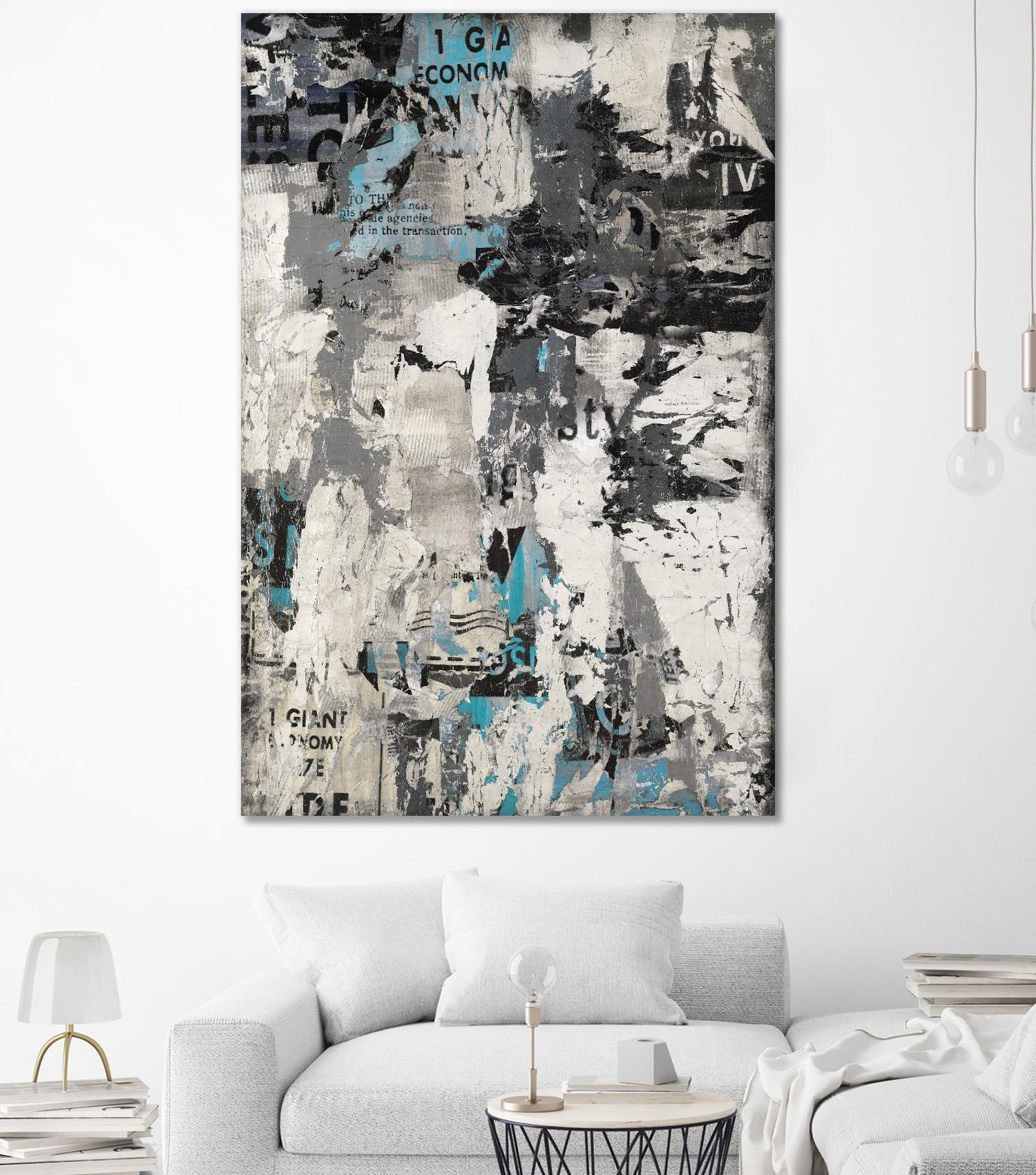 Wall Street Transactions.tif by Daleno Art on GIANT ART - blue street art abstrait 