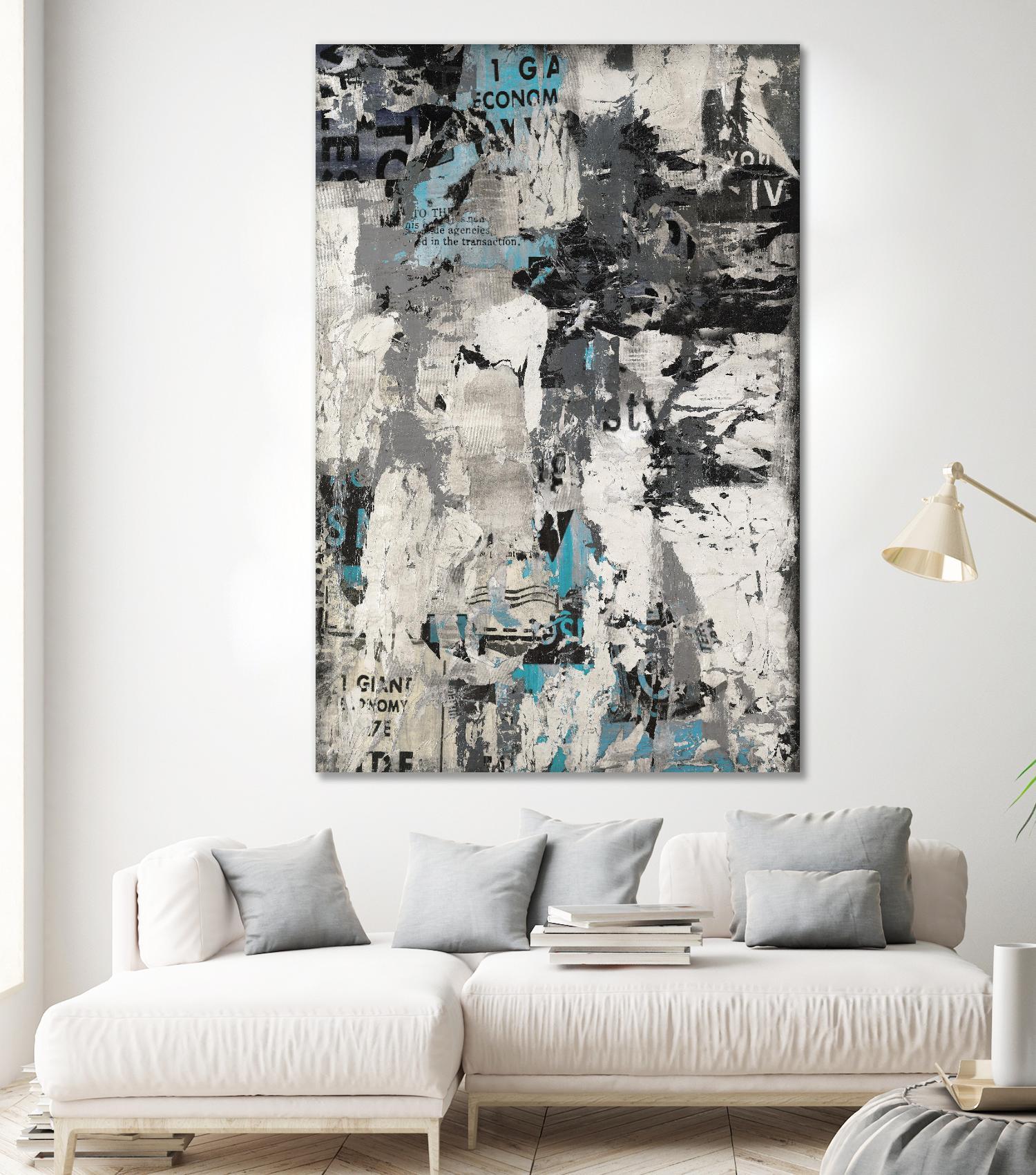 Wall Street Transactions.tif by Daleno Art on GIANT ART - blue street art abstrait 