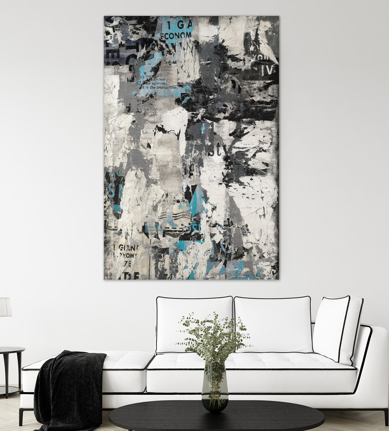 Wall Street Transactions.tif by Daleno Art on GIANT ART - blue street art abstrait 
