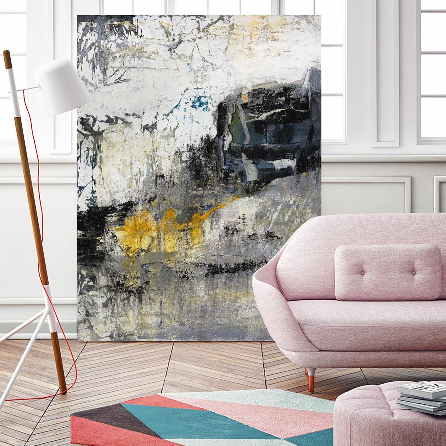 The Hike by Daleno Art on GIANT ART - blue abstract abstrait 
