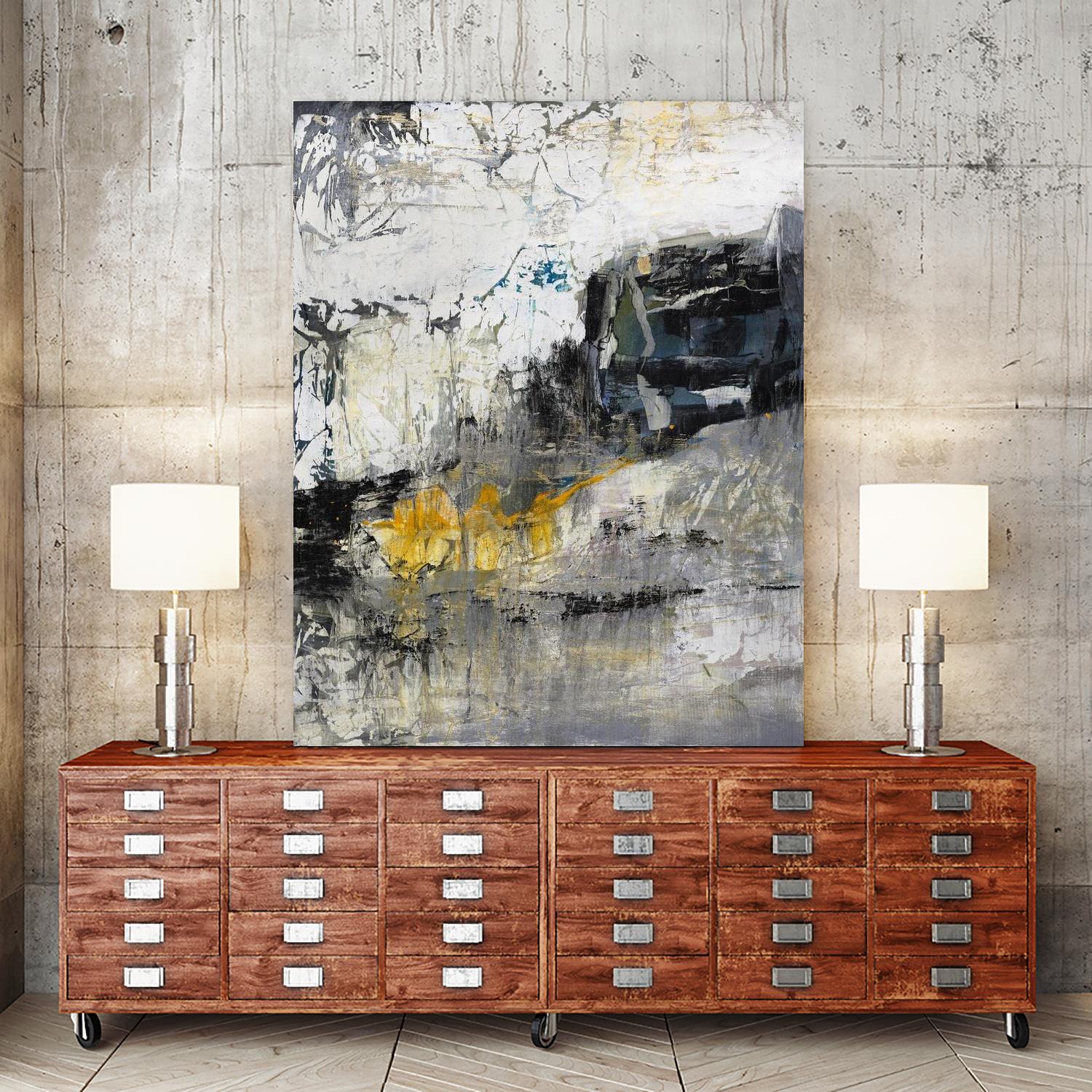 The Hike by Daleno Art on GIANT ART - blue abstract abstrait 