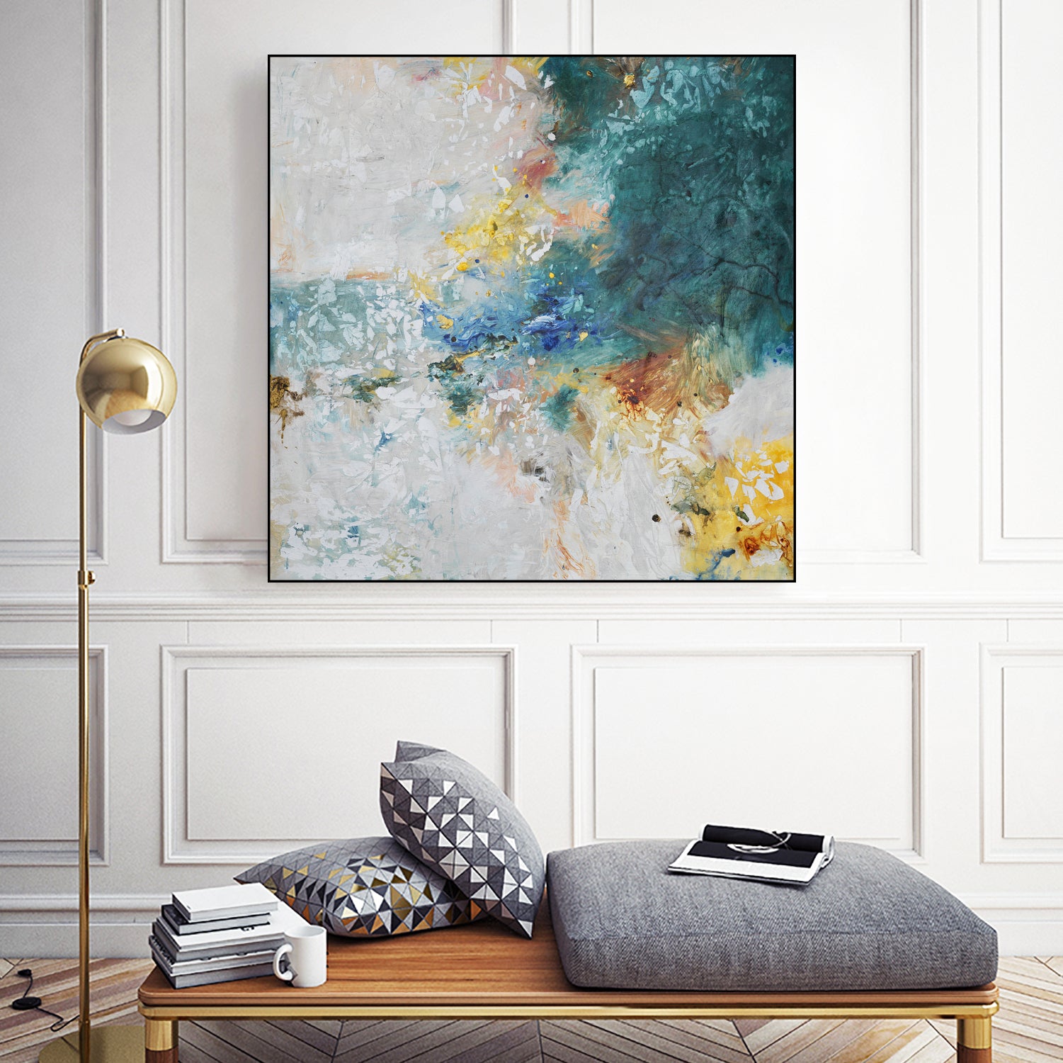 Basker by Daleno Art on GIANT ART - orange abstract