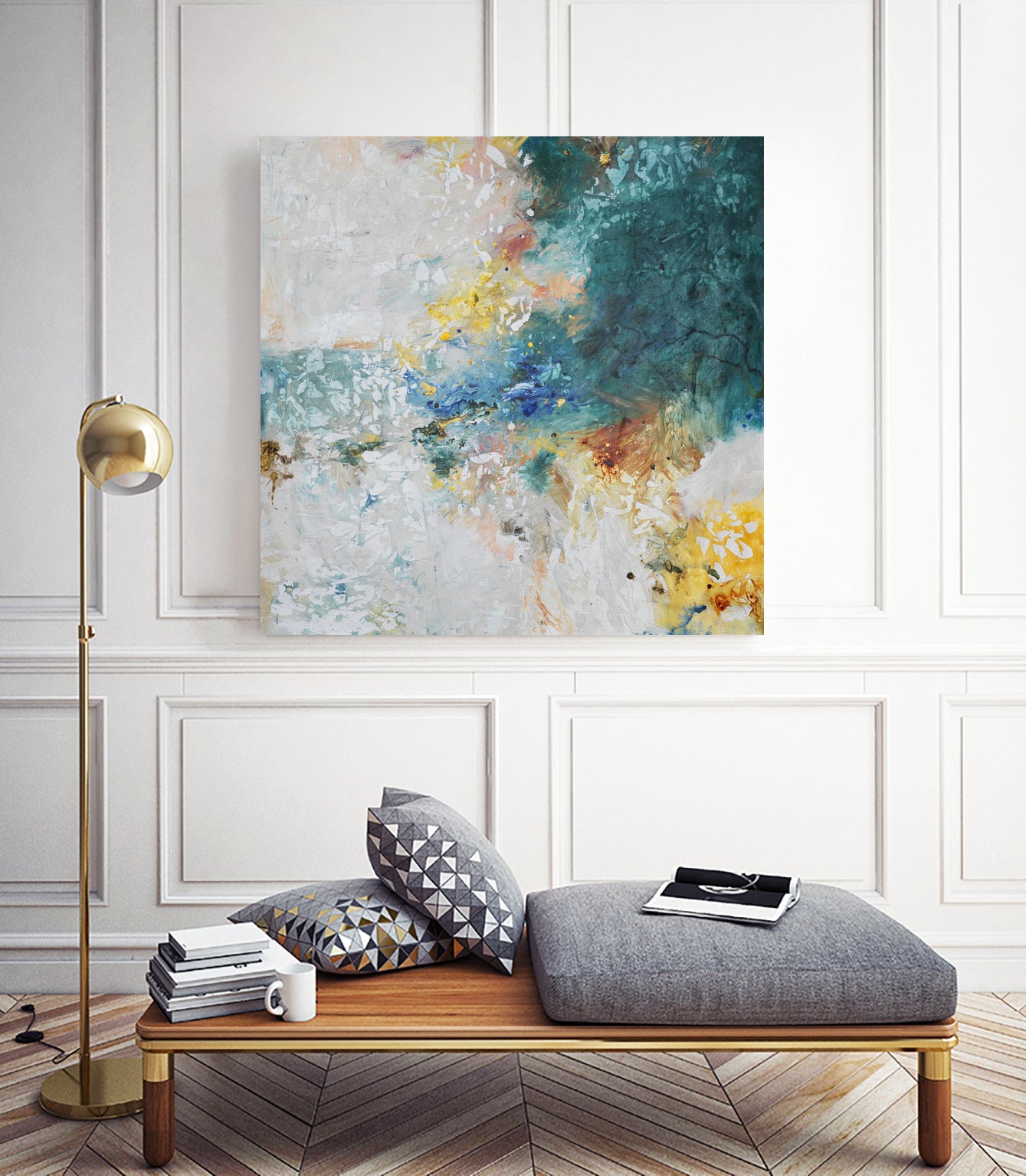 Basker by Daleno Art on GIANT ART - orange abstract