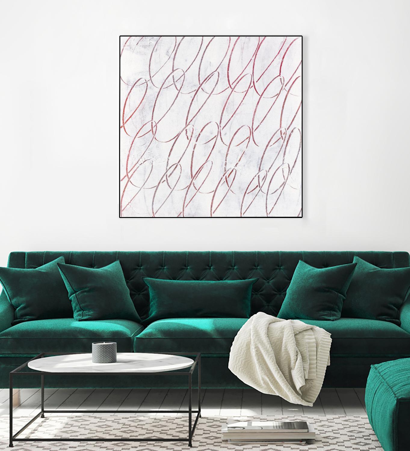 Hula I by Daleno Art on GIANT ART - red abstract abstrait 