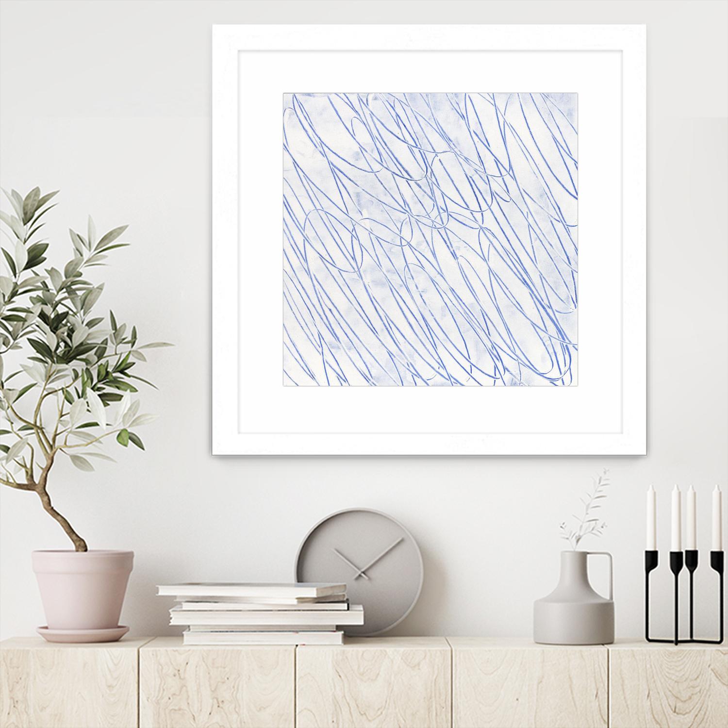 Hula II by Daleno Art on GIANT ART - blue abstract abstrait