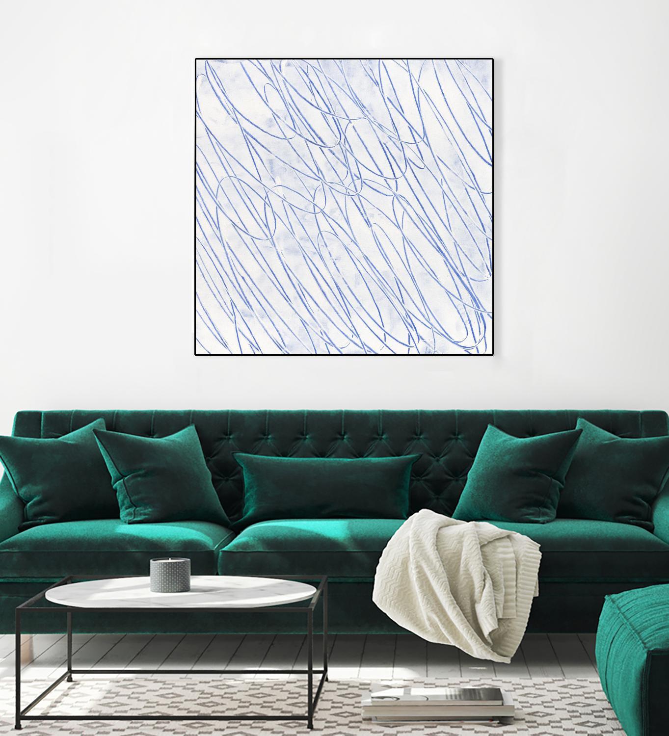 Hula II by Daleno Art on GIANT ART - blue abstract abstrait