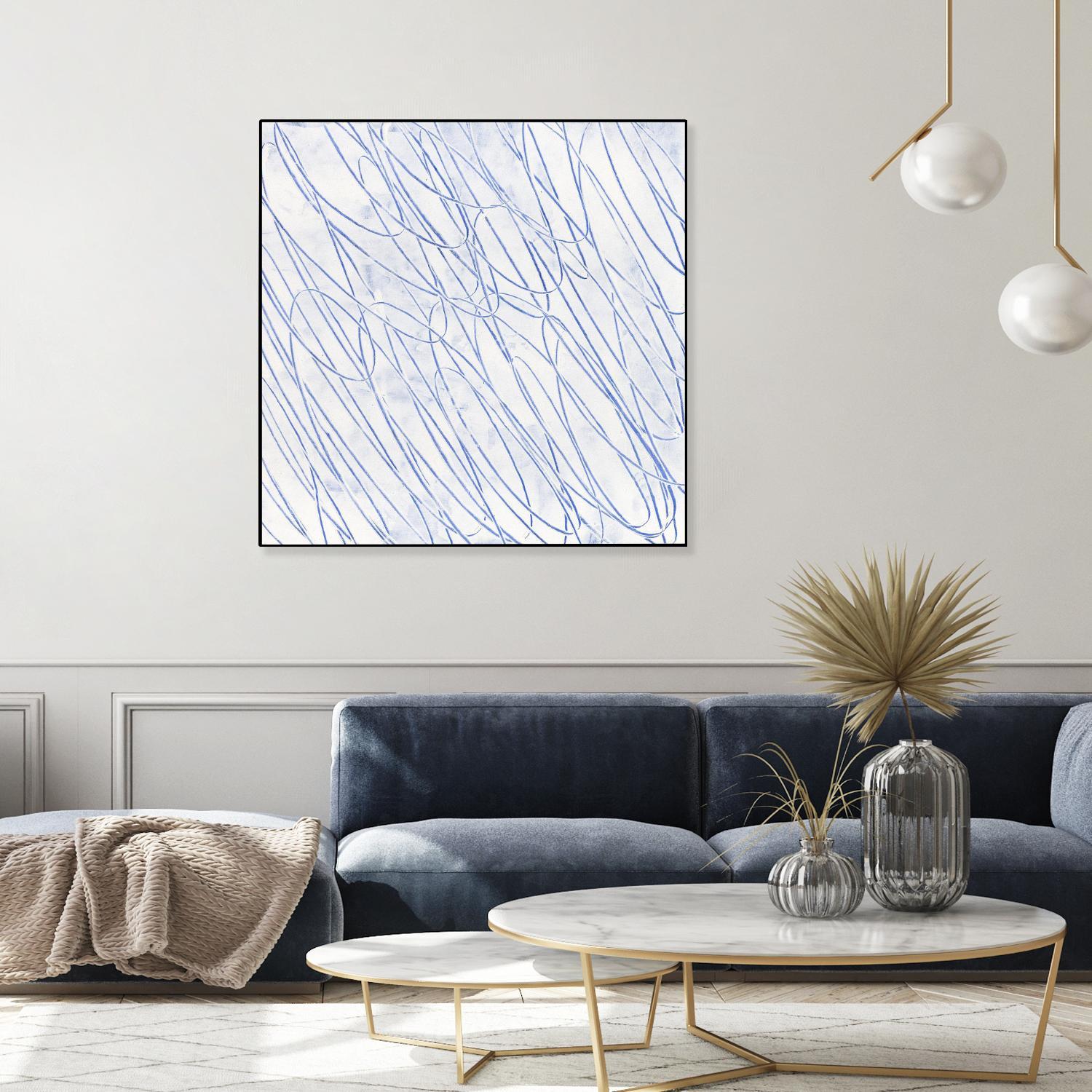 Hula II by Daleno Art on GIANT ART - blue abstract abstrait