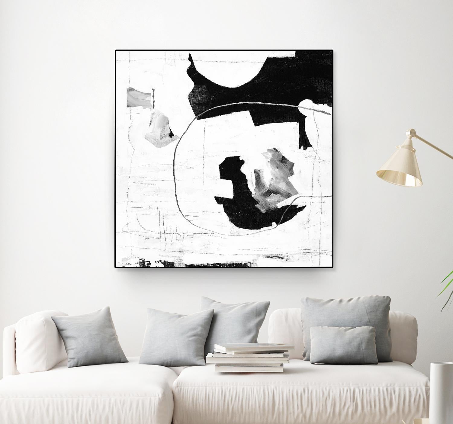 Traces of Silver III by Daleno Art on GIANT ART - black  black&white abstrait 
