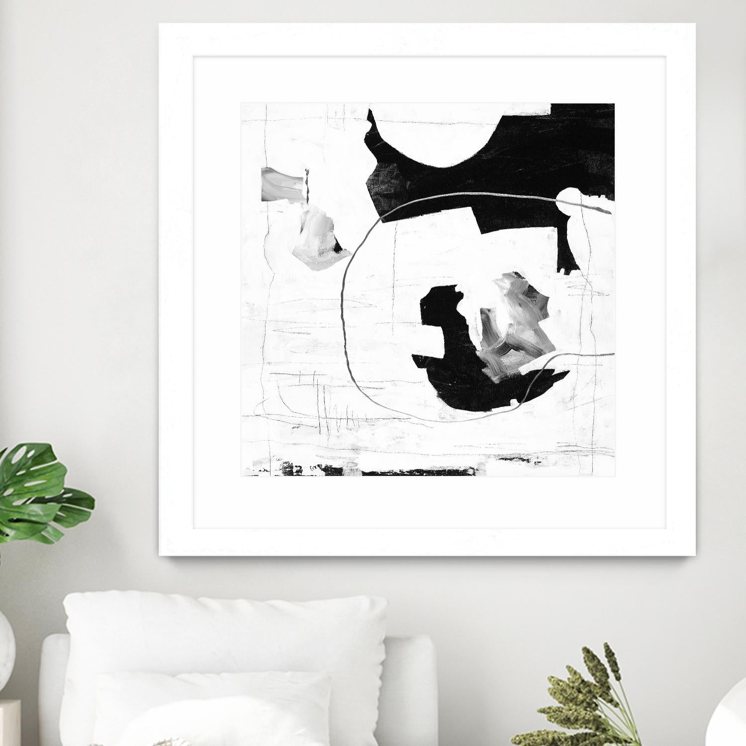 Traces of Silver III by Daleno Art on GIANT ART - black  black&white abstrait 