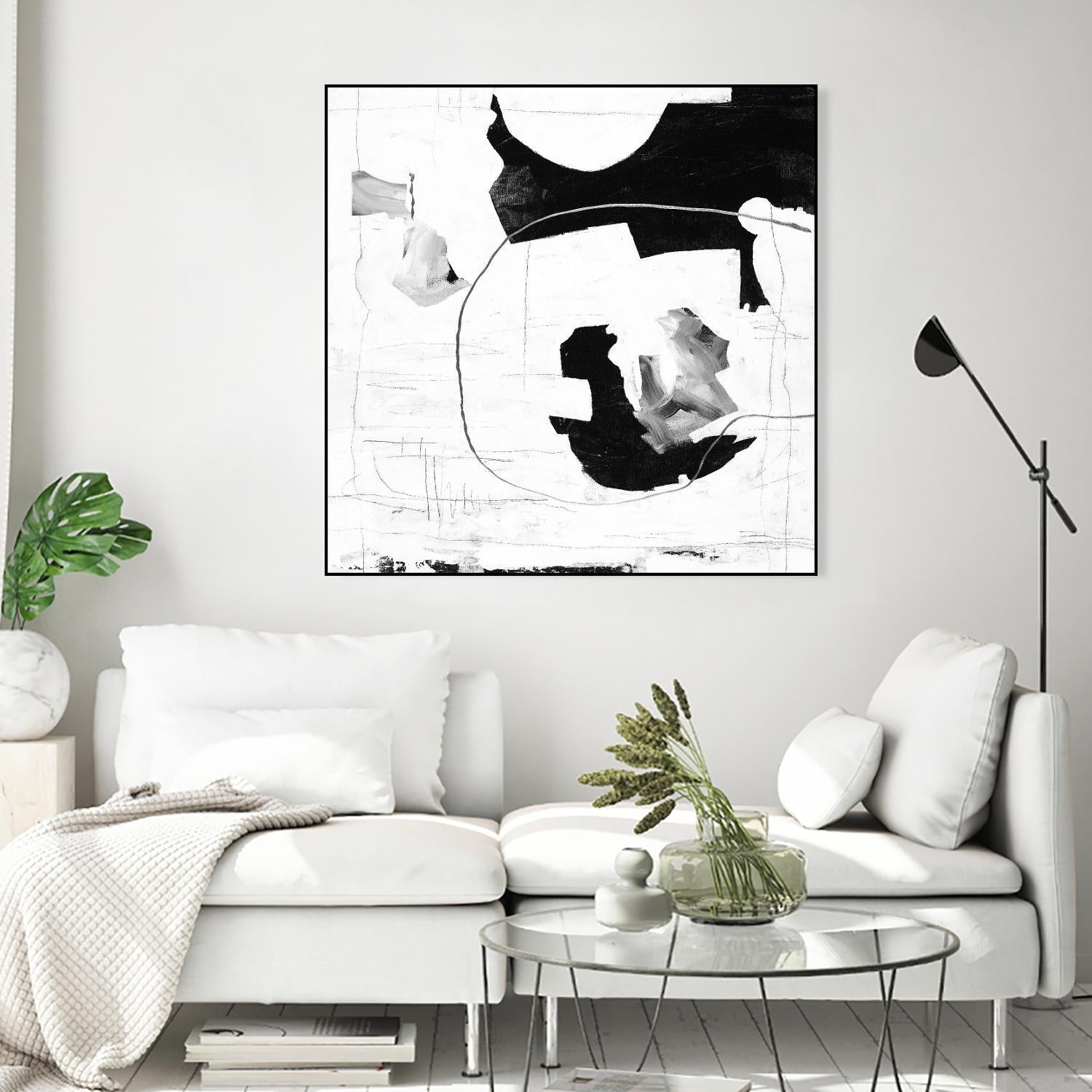 Traces of Silver III by Daleno Art on GIANT ART - black  black&white abstrait 
