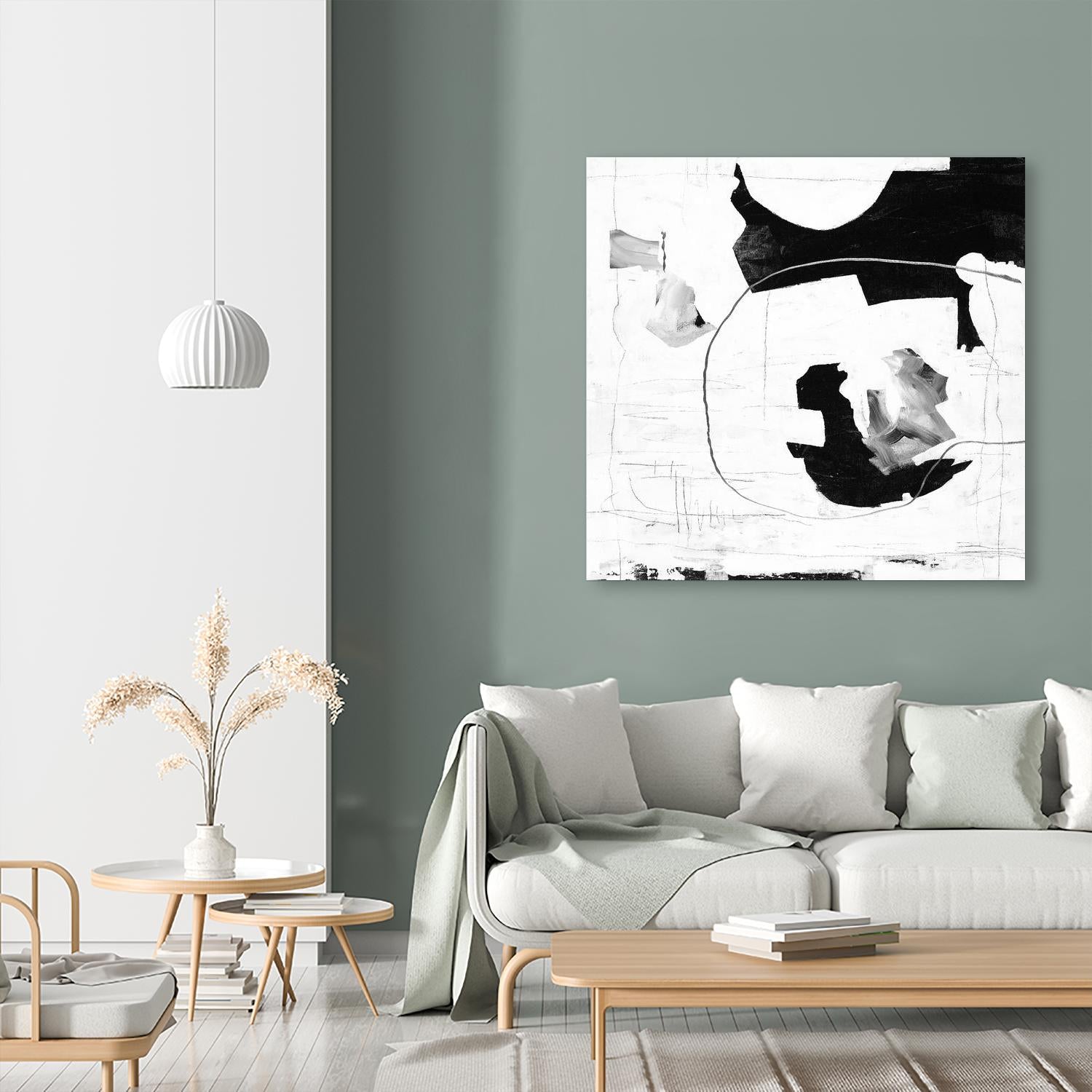 Traces of Silver III by Daleno Art on GIANT ART - black  black&white abstrait 