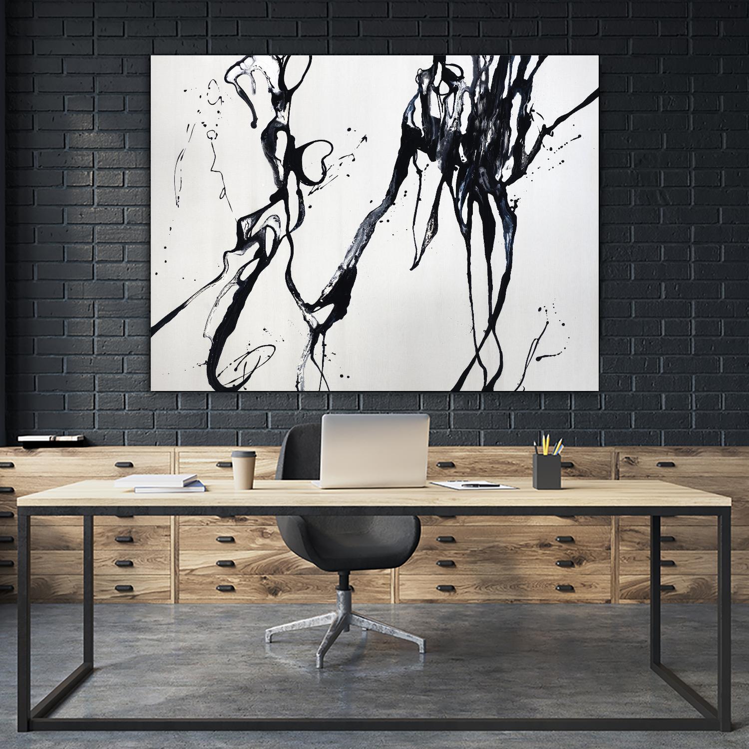 Staged Sophistication by Daleno Art on GIANT ART - white black&white abstrait 