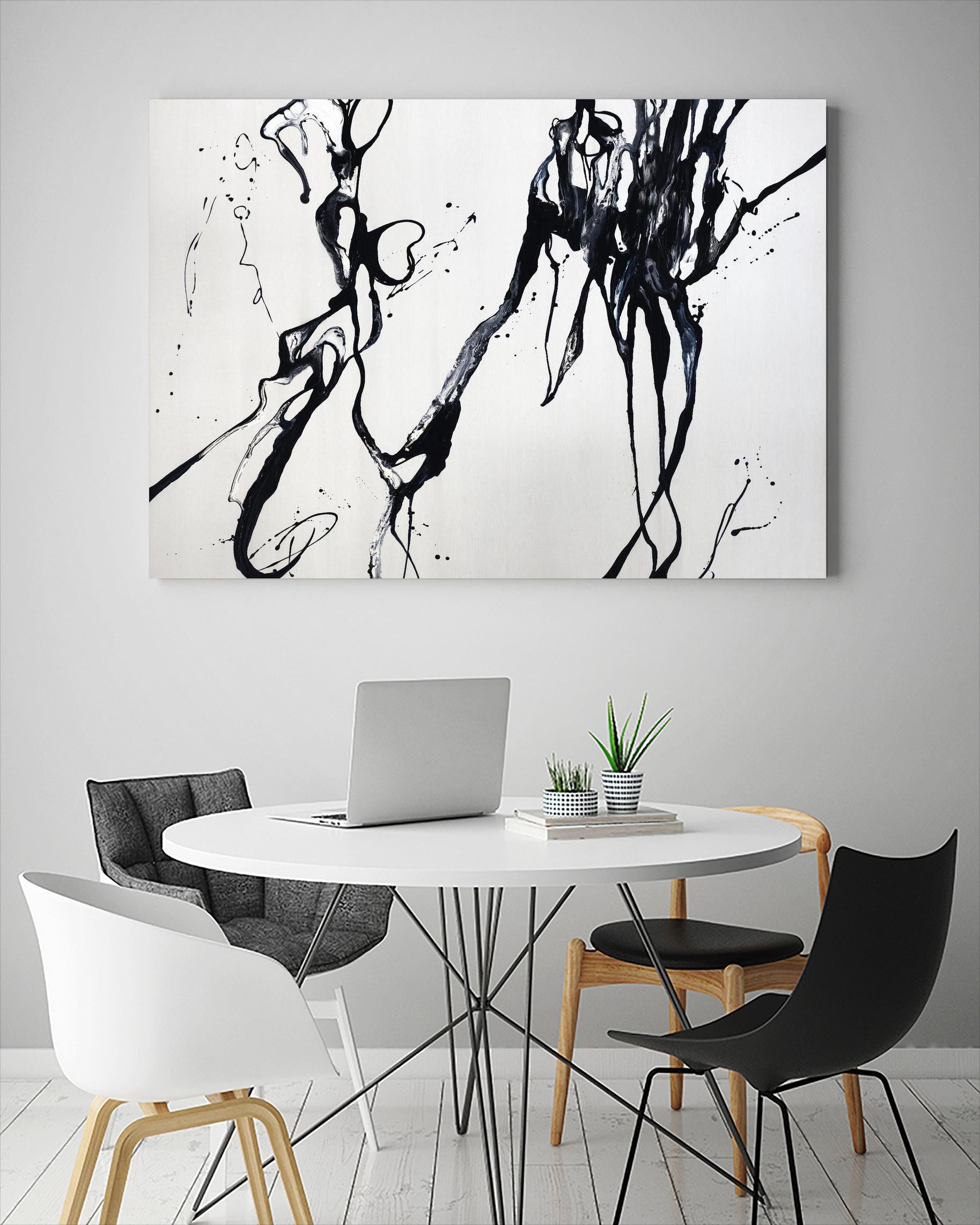 Staged Sophistication by Daleno Art on GIANT ART - white black&white abstrait 