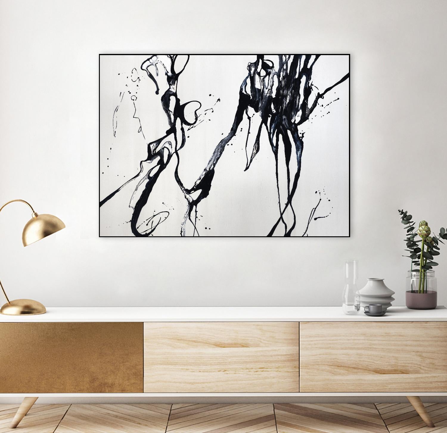 Staged Sophistication by Daleno Art on GIANT ART - white black&white abstrait 