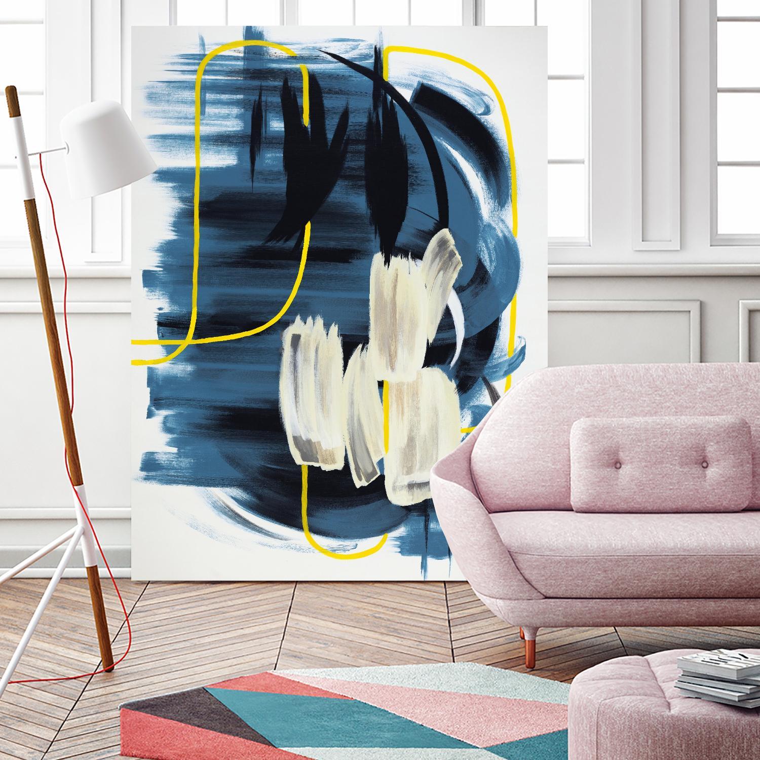 Curious Crafter II by Daleno Art on GIANT ART - blue abstract abstrait 