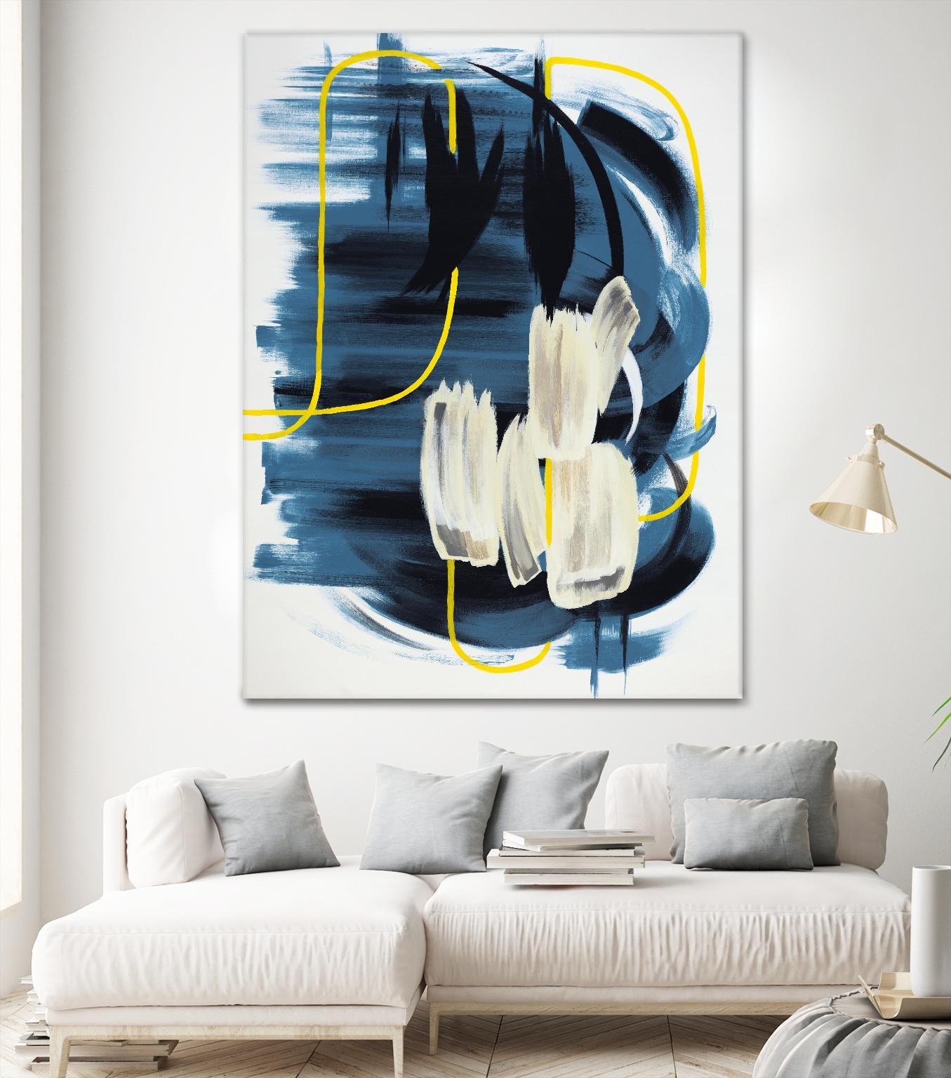 Curious Crafter II by Daleno Art on GIANT ART - blue abstract abstrait 