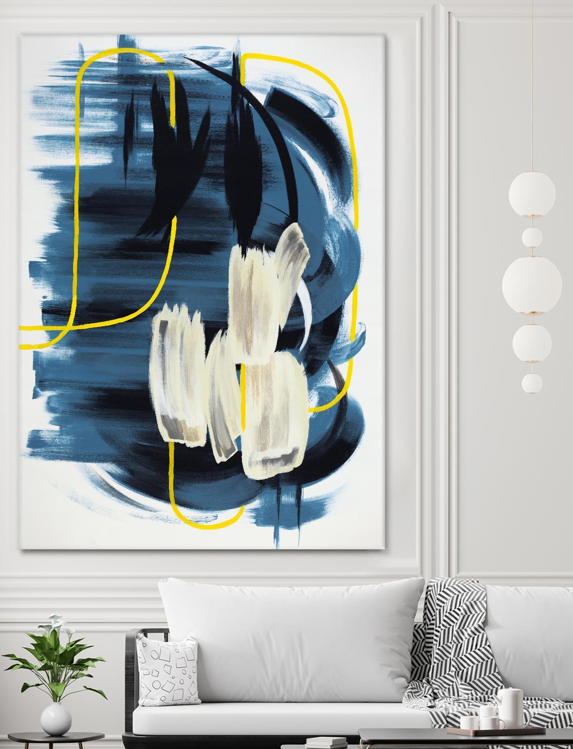 Curious Crafter II by Daleno Art on GIANT ART - blue abstract abstrait 