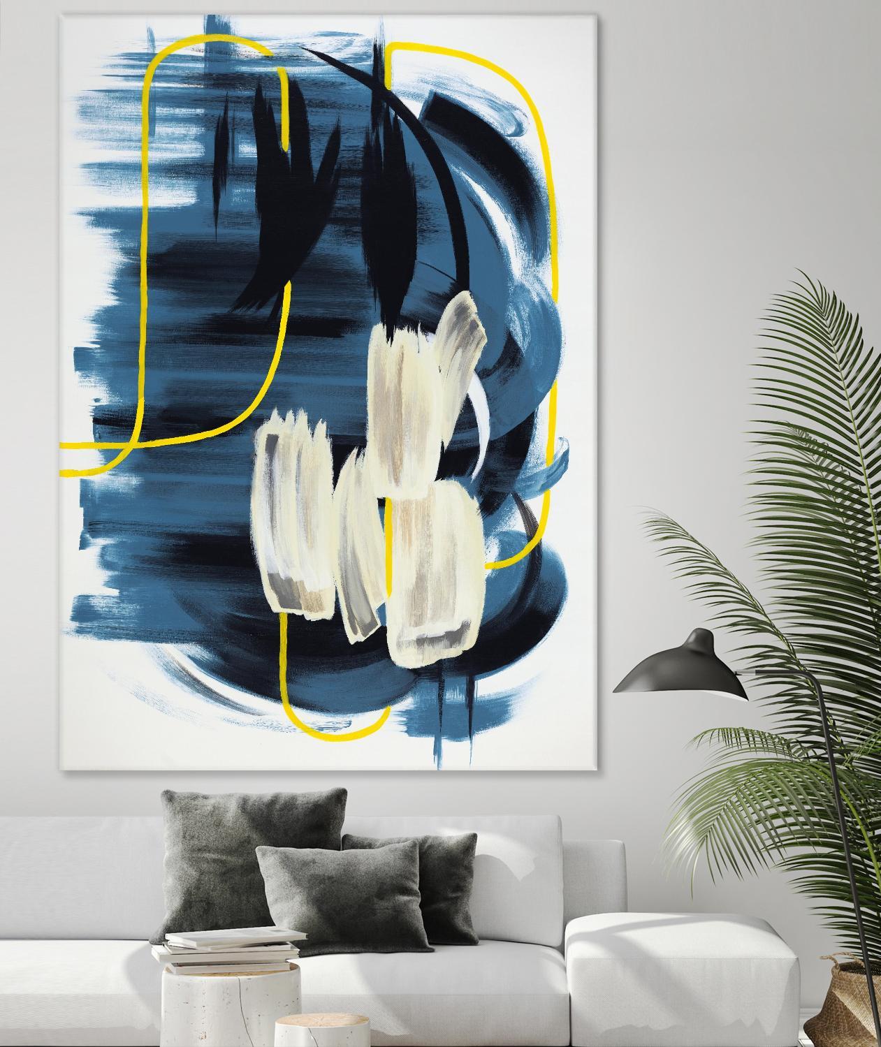 Curious Crafter II by Daleno Art on GIANT ART - blue abstract abstrait 
