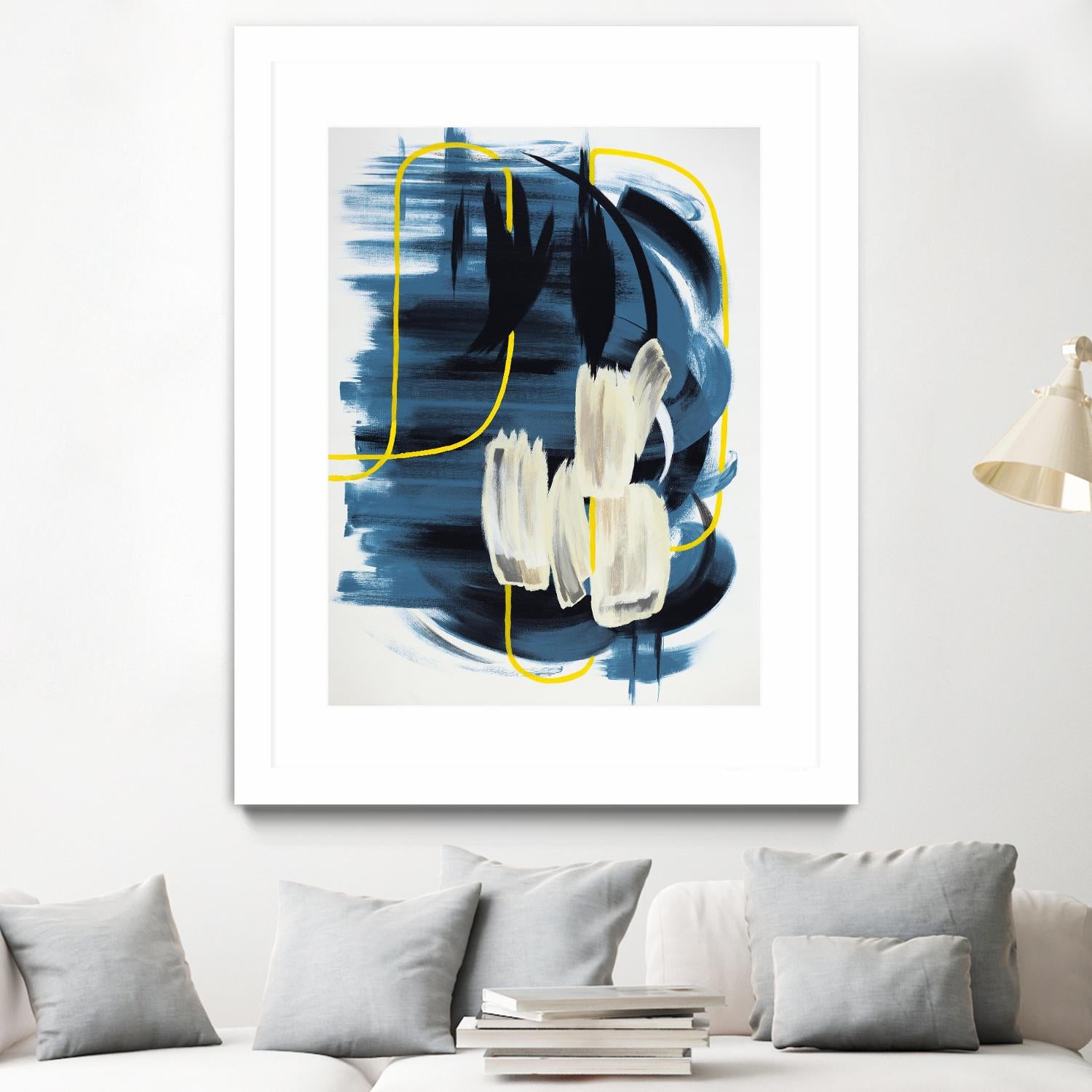 Curious Crafter II by Daleno Art on GIANT ART - blue abstract abstrait 