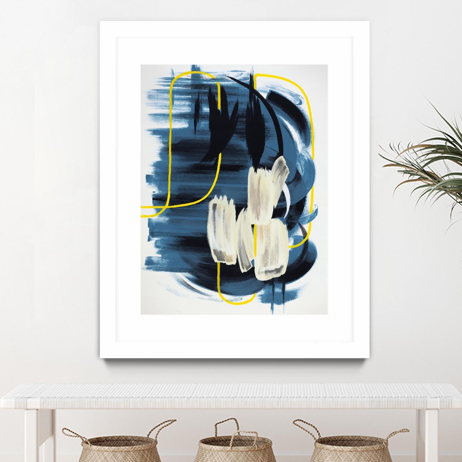 Curious Crafter II by Daleno Art on GIANT ART - blue abstract abstrait 