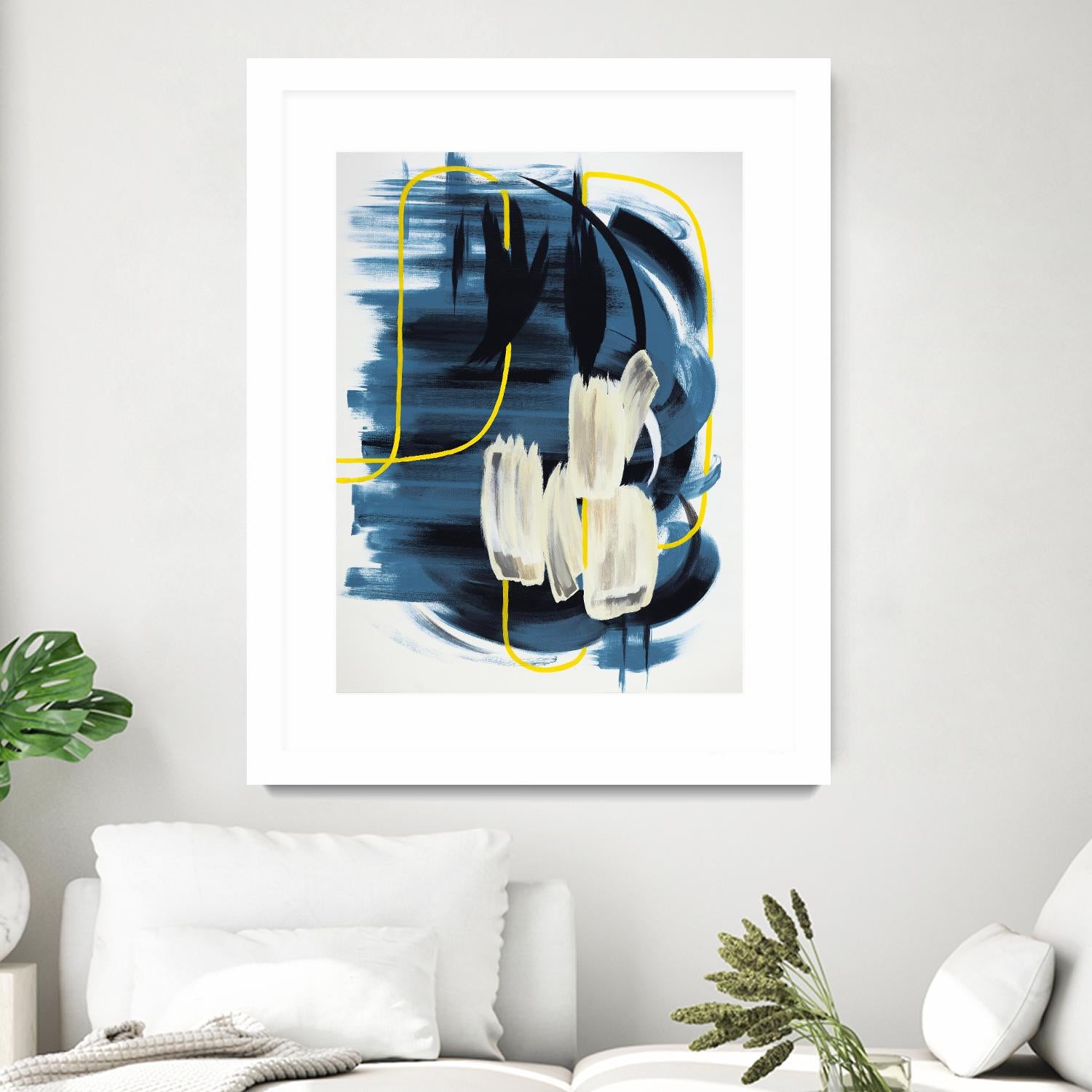 Curious Crafter II by Daleno Art on GIANT ART - blue abstract abstrait 