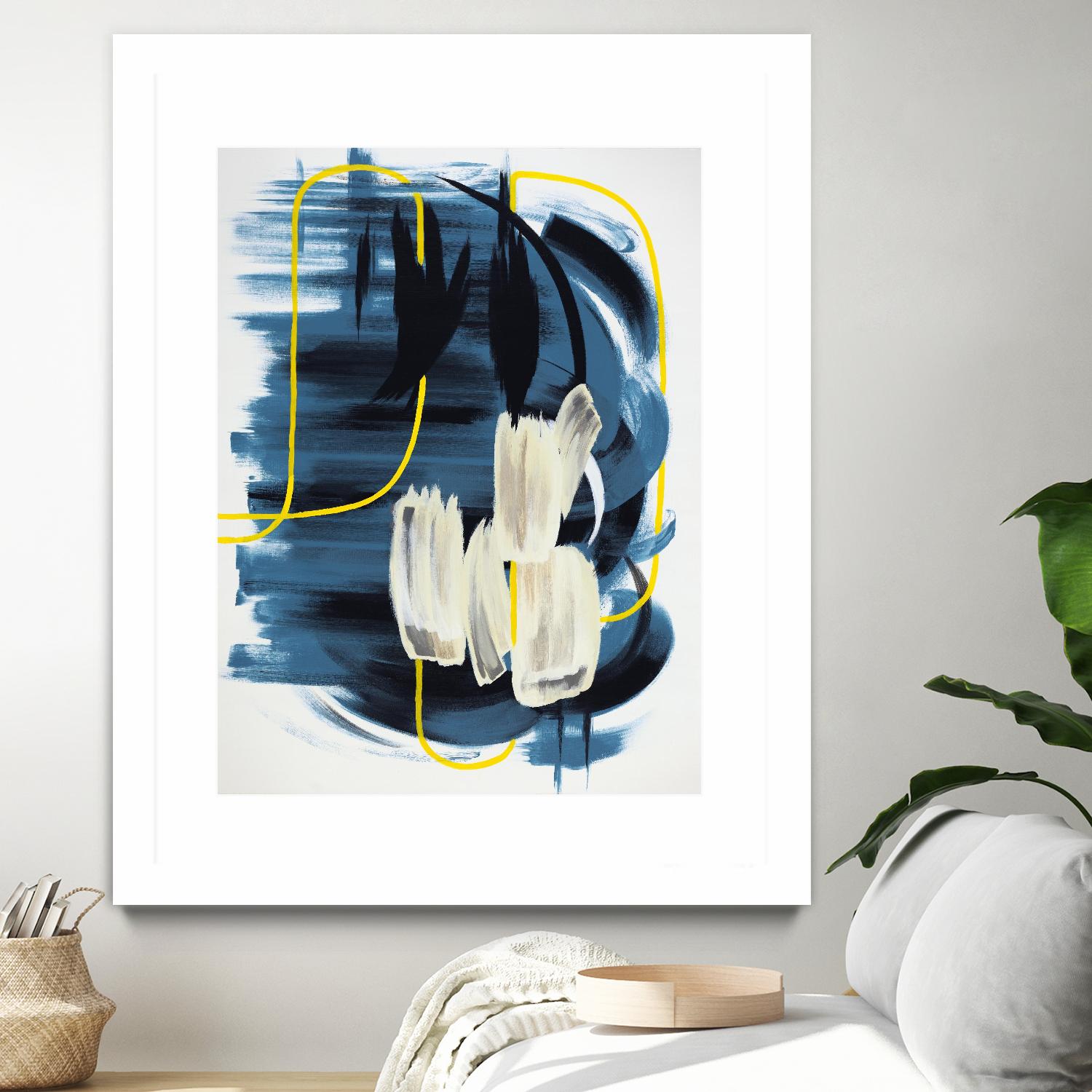 Curious Crafter II by Daleno Art on GIANT ART - blue abstract abstrait 