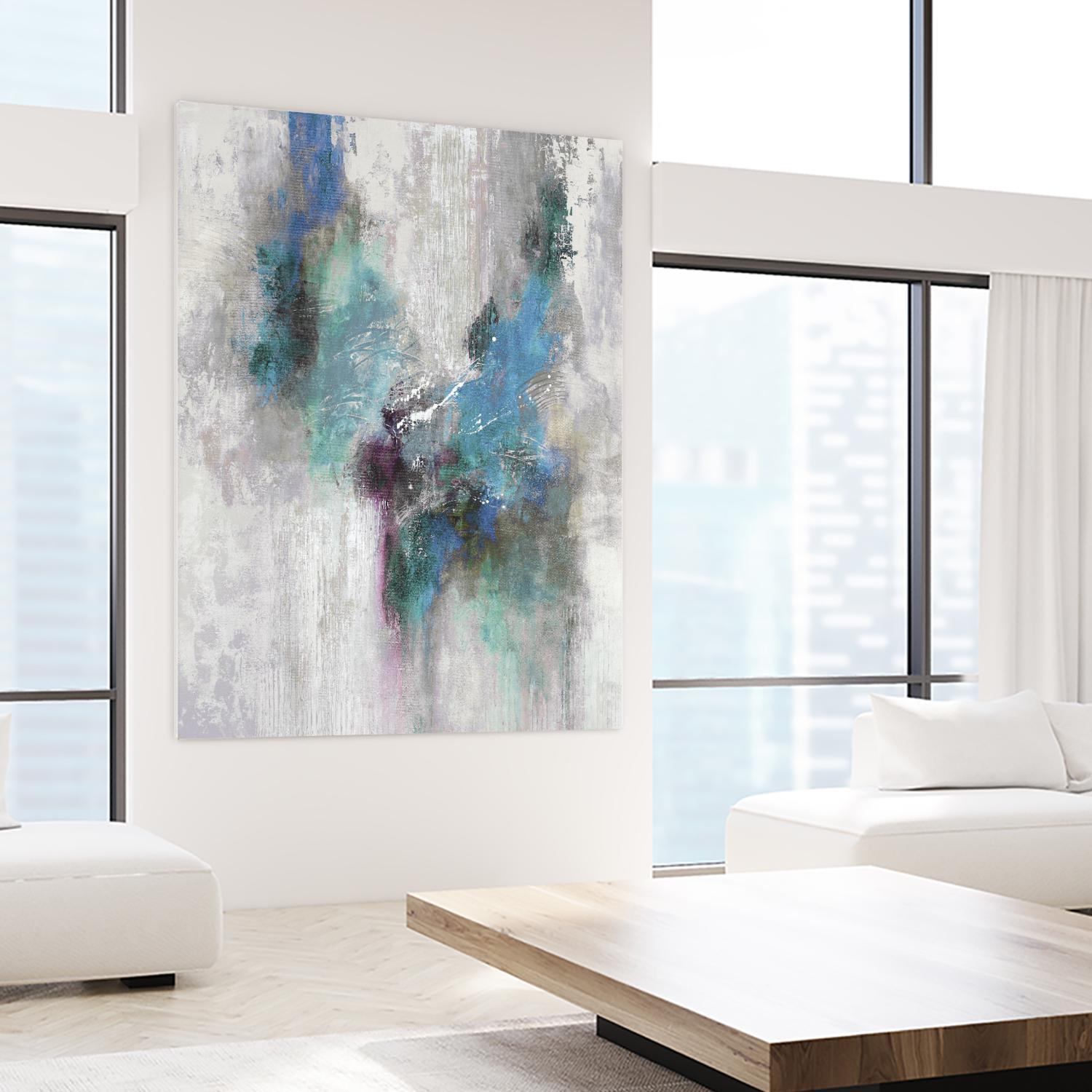 Comfy Nest II by Daleno Art on GIANT ART - blue abstract abstrait 