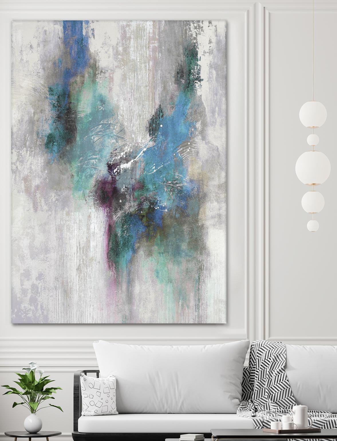 Comfy Nest II by Daleno Art on GIANT ART - blue abstract abstrait 