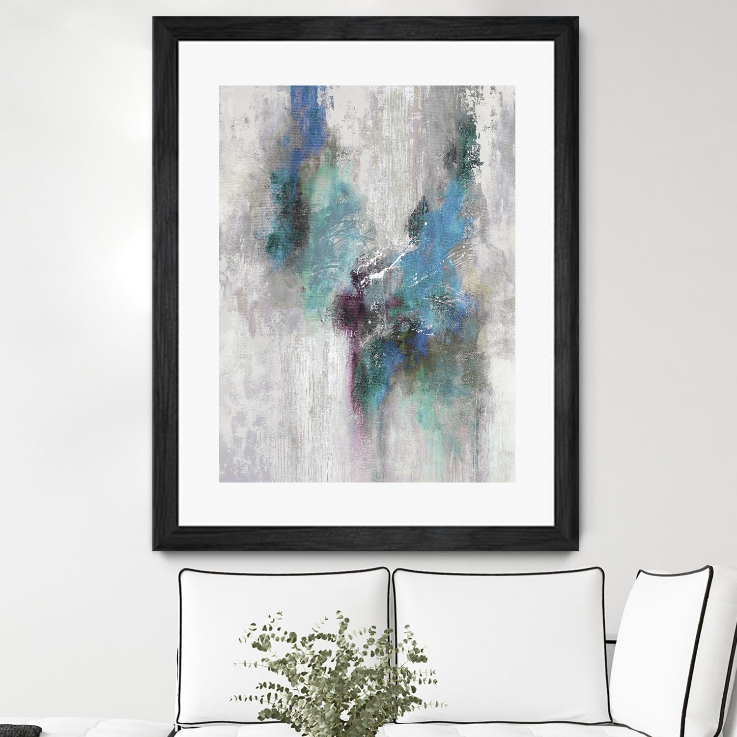 Comfy Nest II by Daleno Art on GIANT ART - blue abstract abstrait 