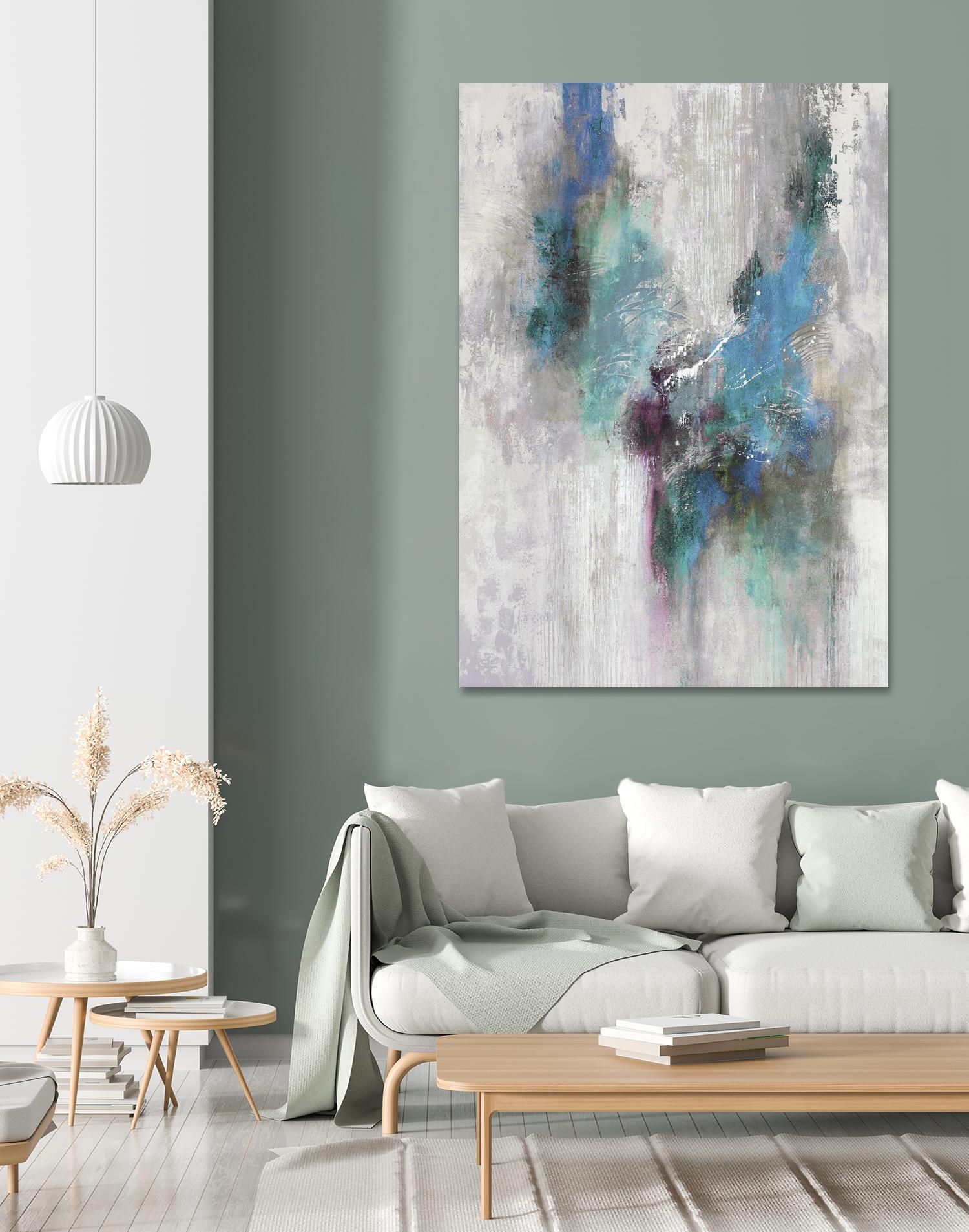 Comfy Nest II by Daleno Art on GIANT ART - blue abstract abstrait 