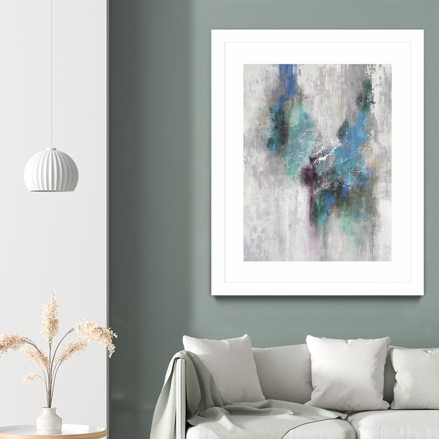 Comfy Nest II by Daleno Art on GIANT ART - blue abstract abstrait 