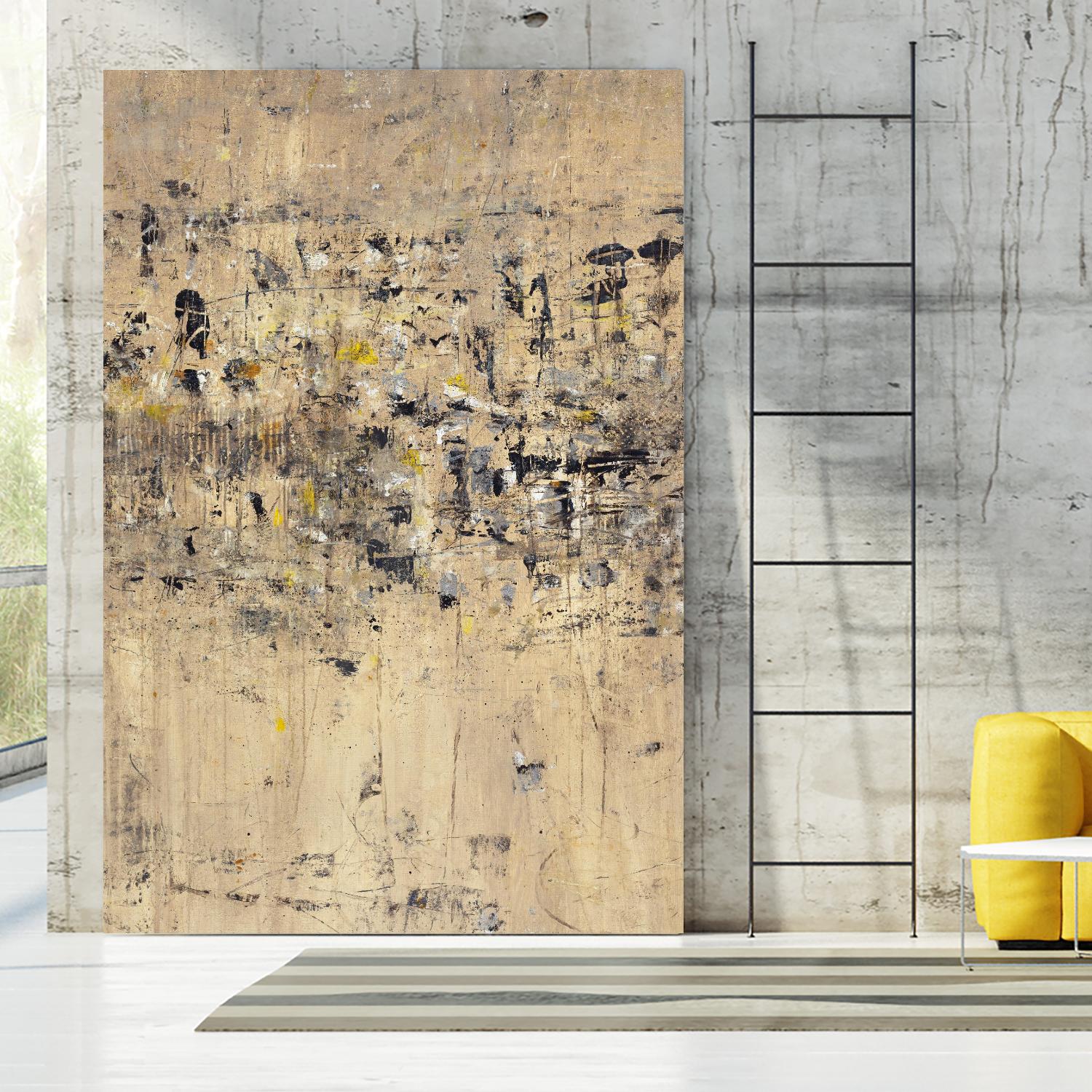 Visitors From Afar by Daleno Art on GIANT ART - gold abstract abstrait 