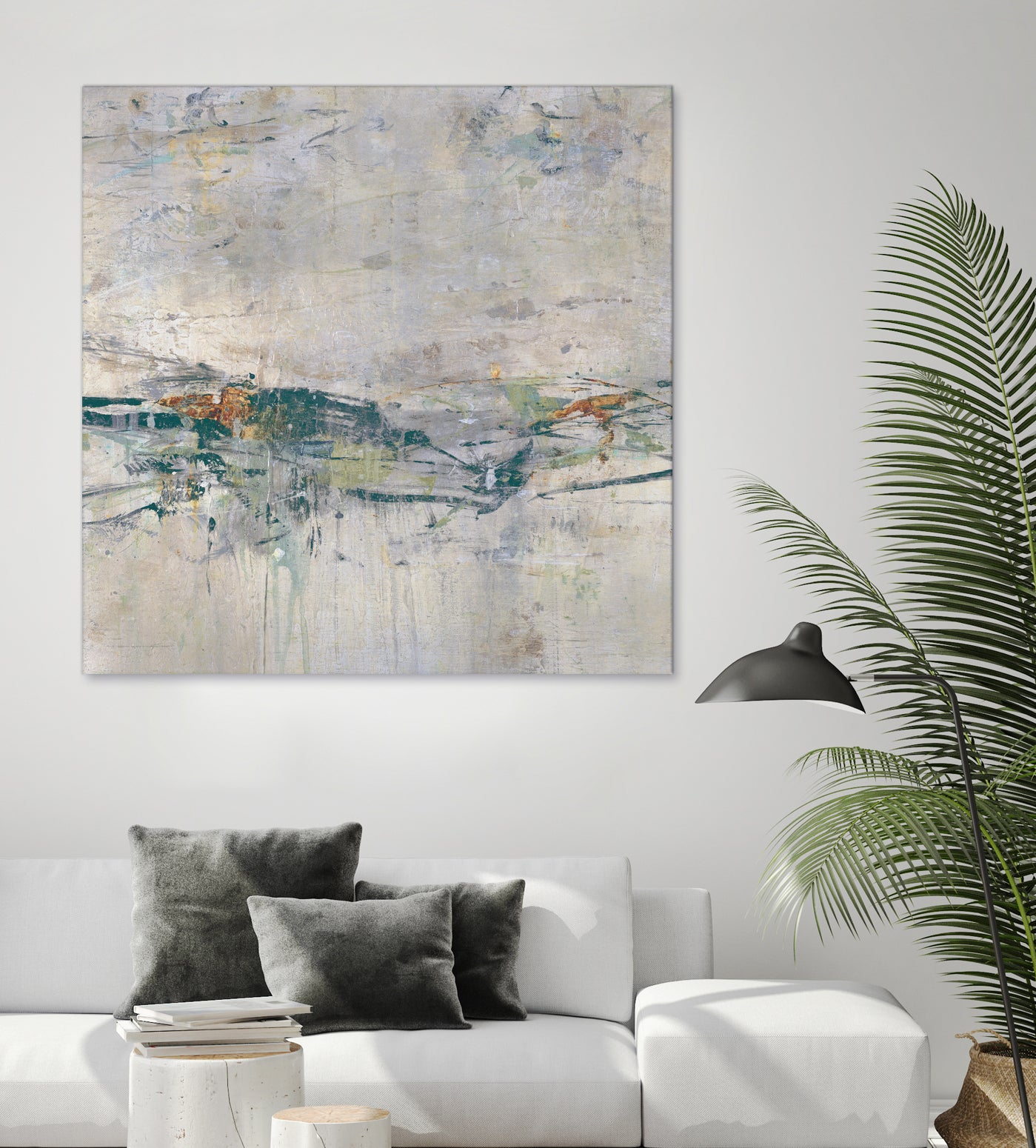 Broken Road III by Daleno Art on GIANT ART - green abstract