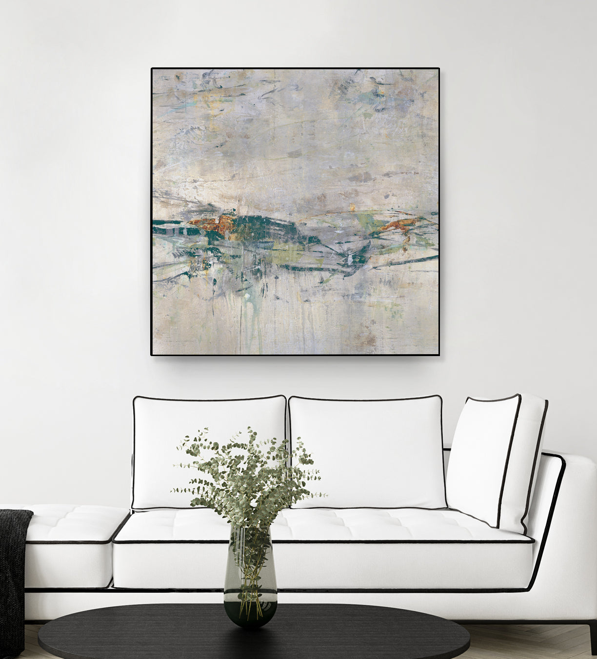 Broken Road III by Daleno Art on GIANT ART - green abstract