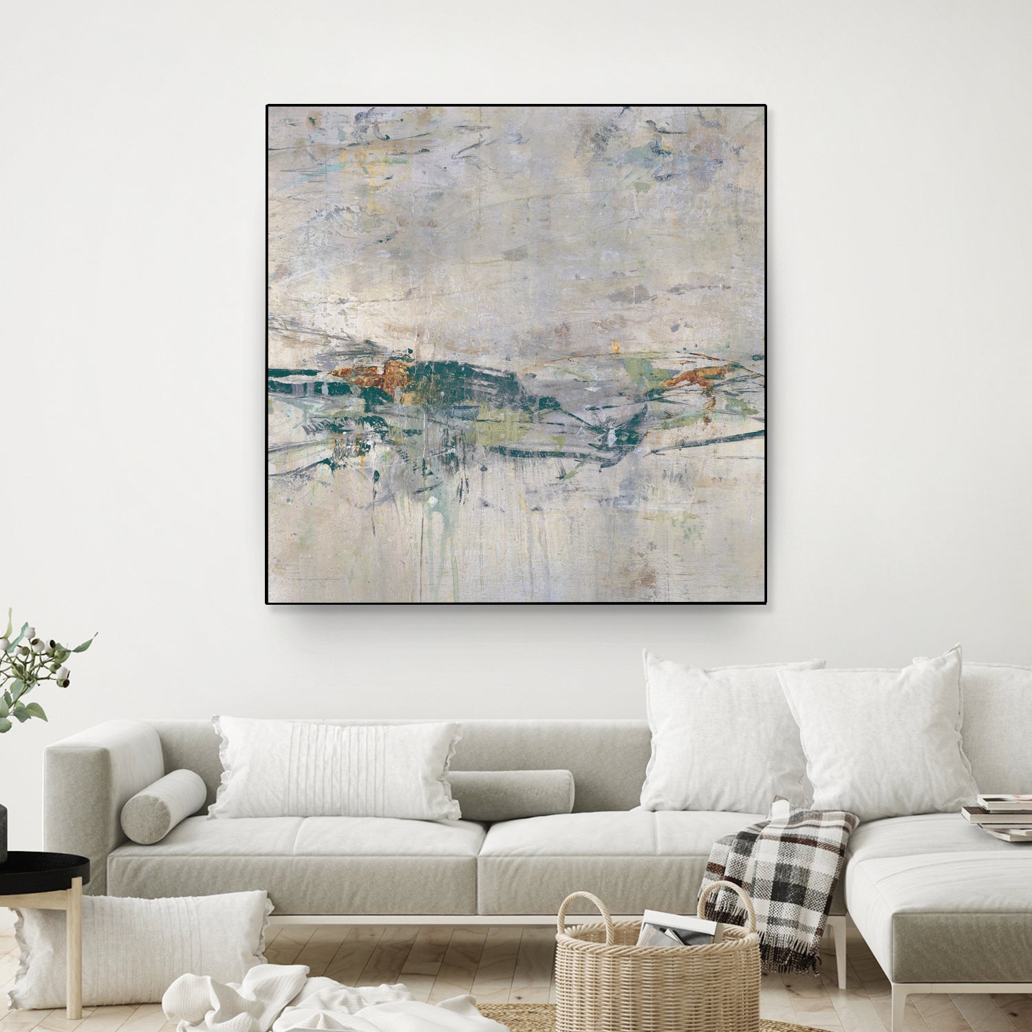 Broken Road III by Daleno Art on GIANT ART - green abstract