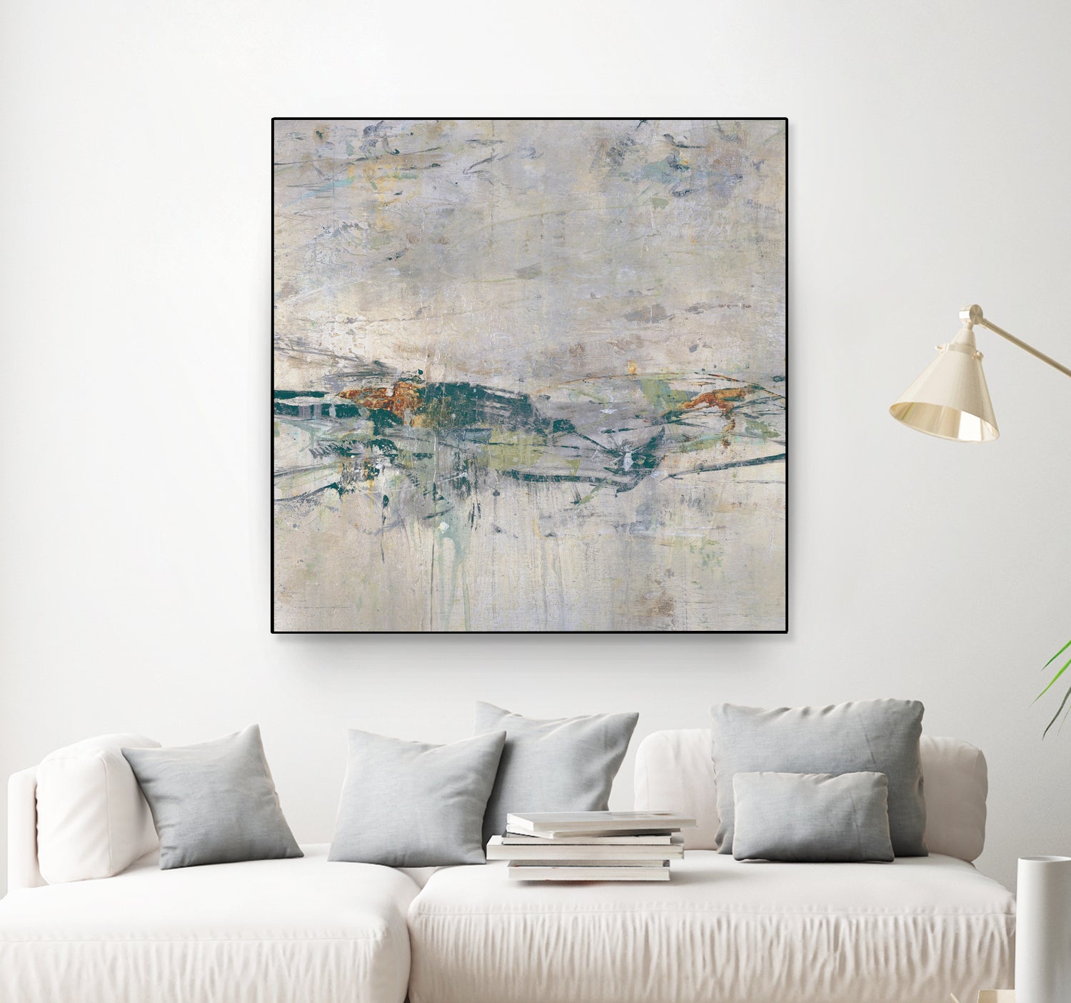 Broken Road III by Daleno Art on GIANT ART - green abstract
