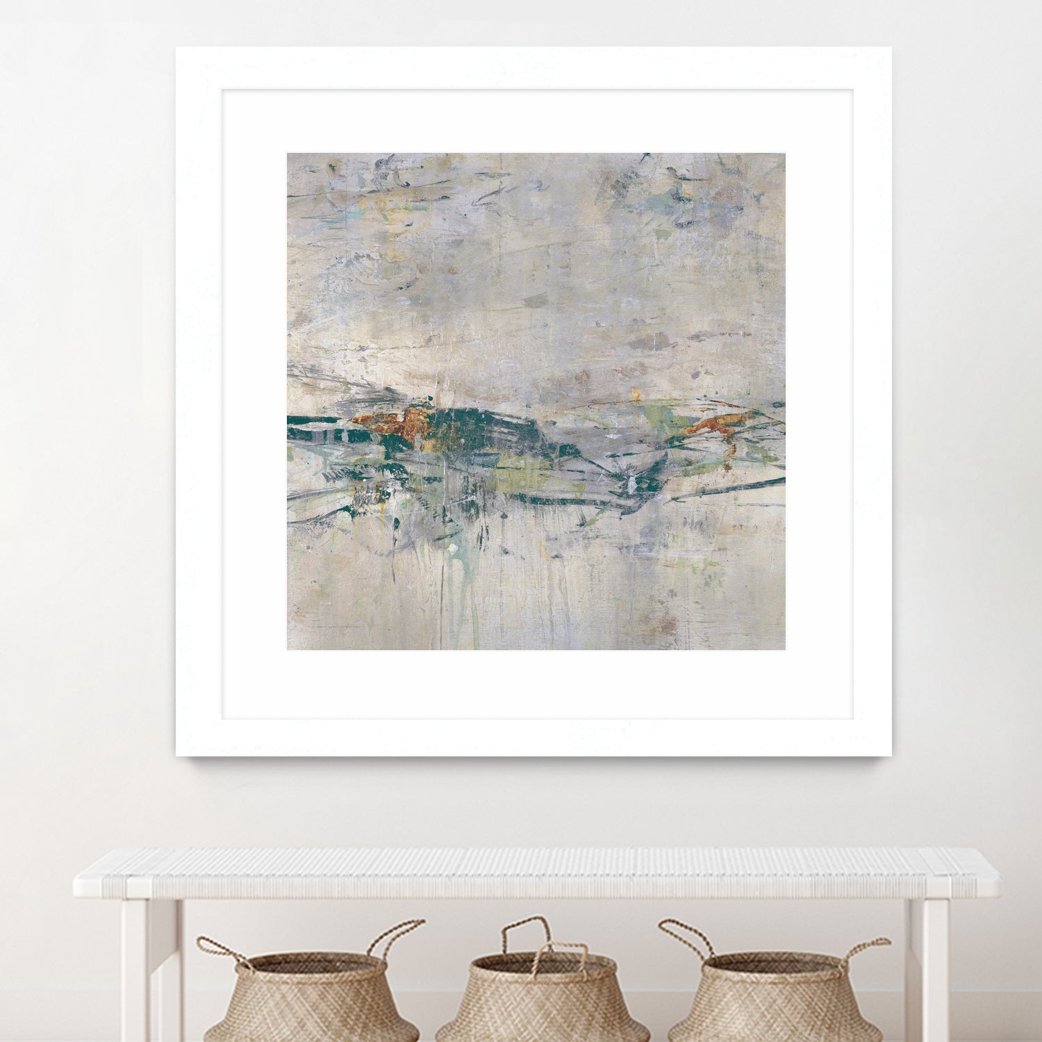 Broken Road III by Daleno Art on GIANT ART - green abstract