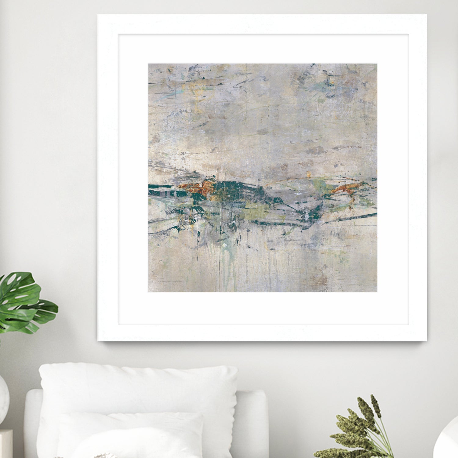 Broken Road III by Daleno Art on GIANT ART - green abstract