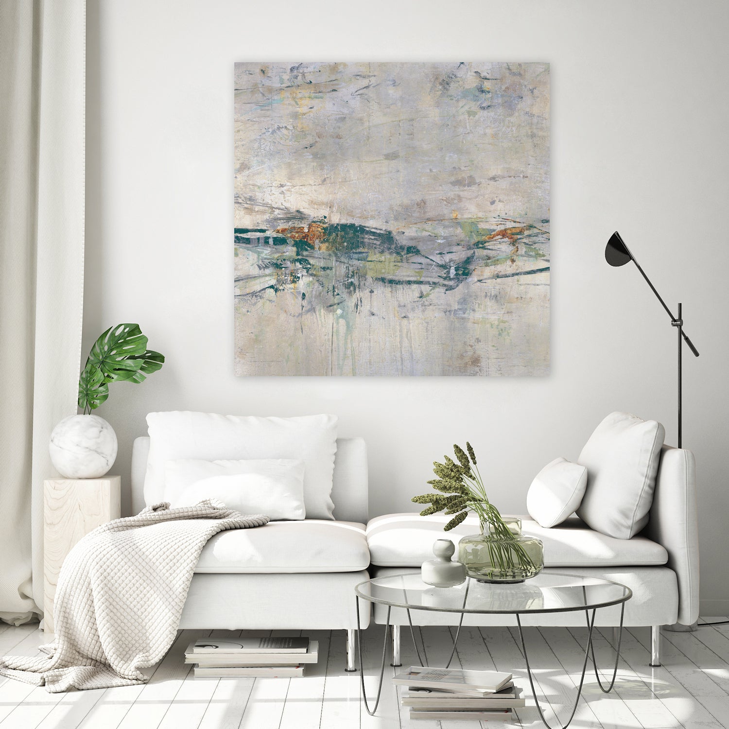 Broken Road III by Daleno Art on GIANT ART - green abstract