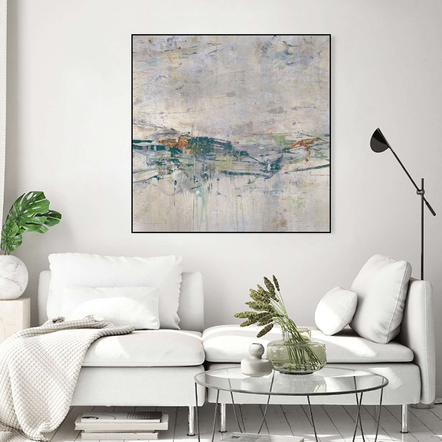 Broken Road III by Daleno Art on GIANT ART - green abstract