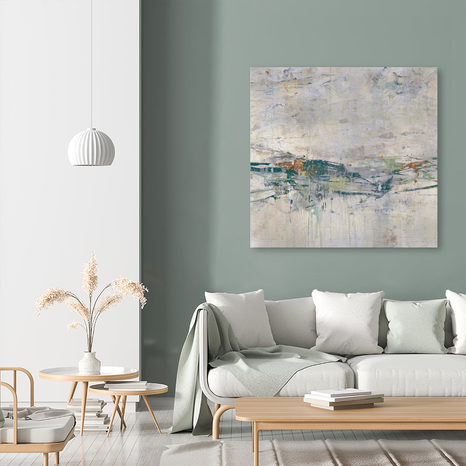 Broken Road III by Daleno Art on GIANT ART - green abstract